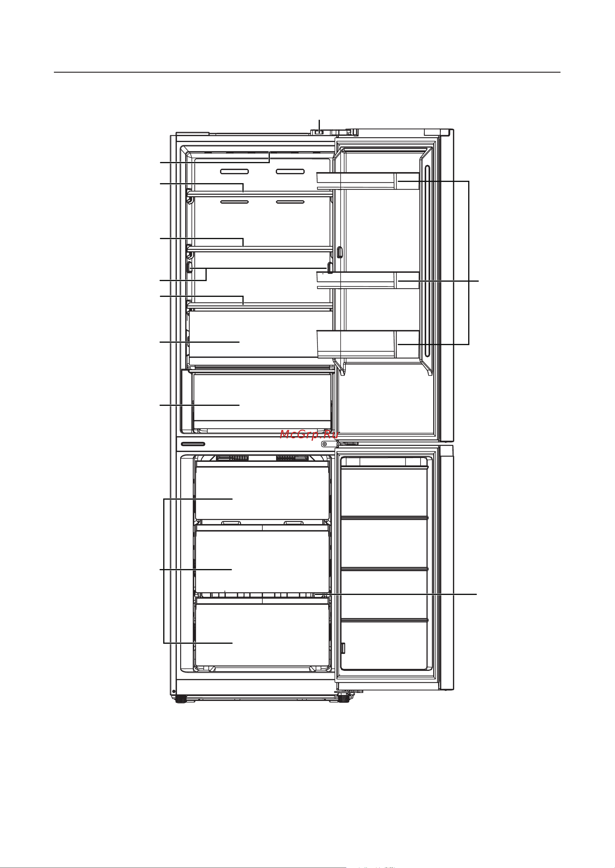 Toshiba GR-RB449WE-PMJ(51) [20/173] Drawers food boxes shelves etc placed according to the position in the picture above are the most energy efficient