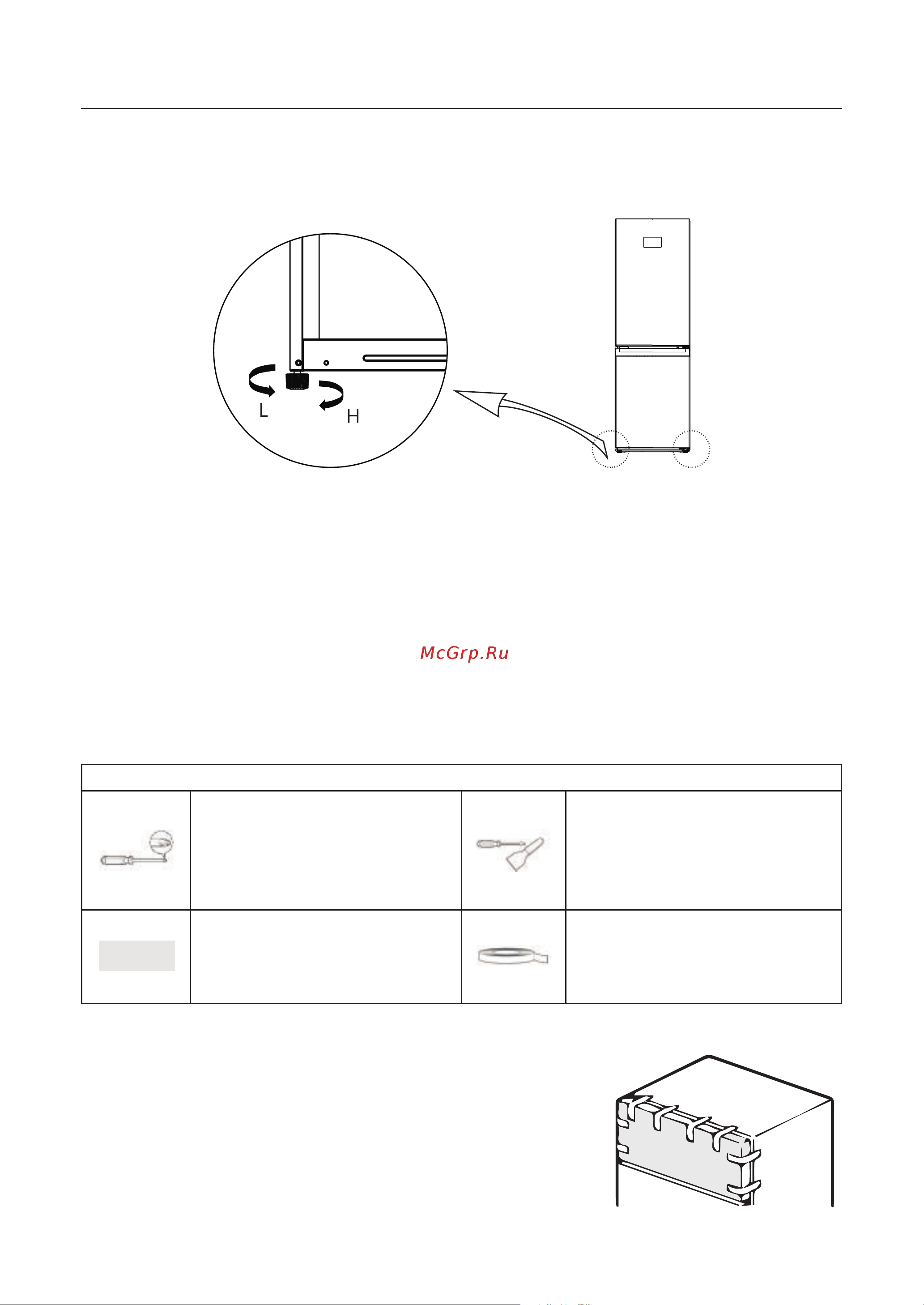 Toshiba GR-RB500WE-PMJ(51) [14/116] Leveling feet