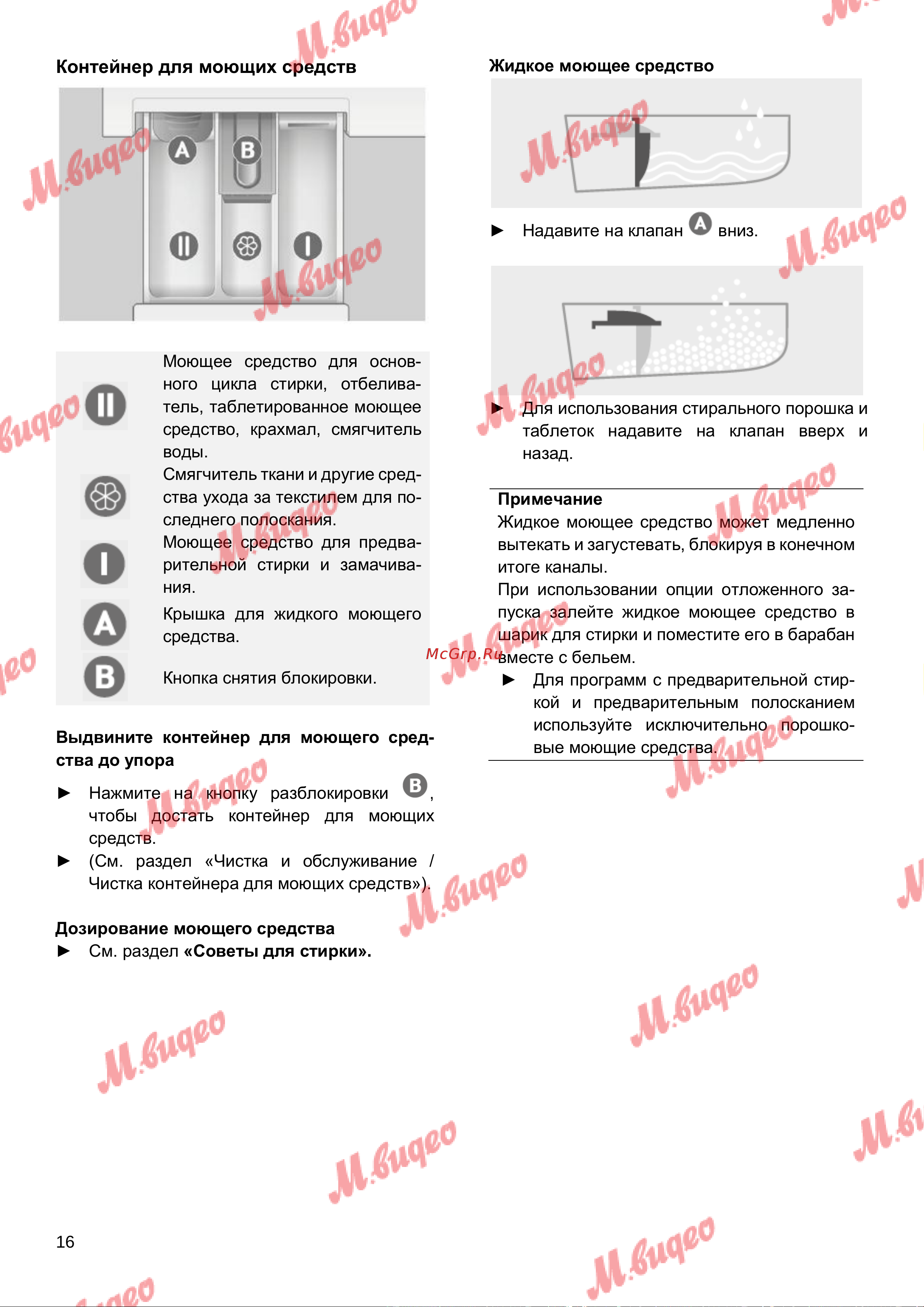 Schulthess Spirit 510 white [16/48] Контейнер для моющих средств