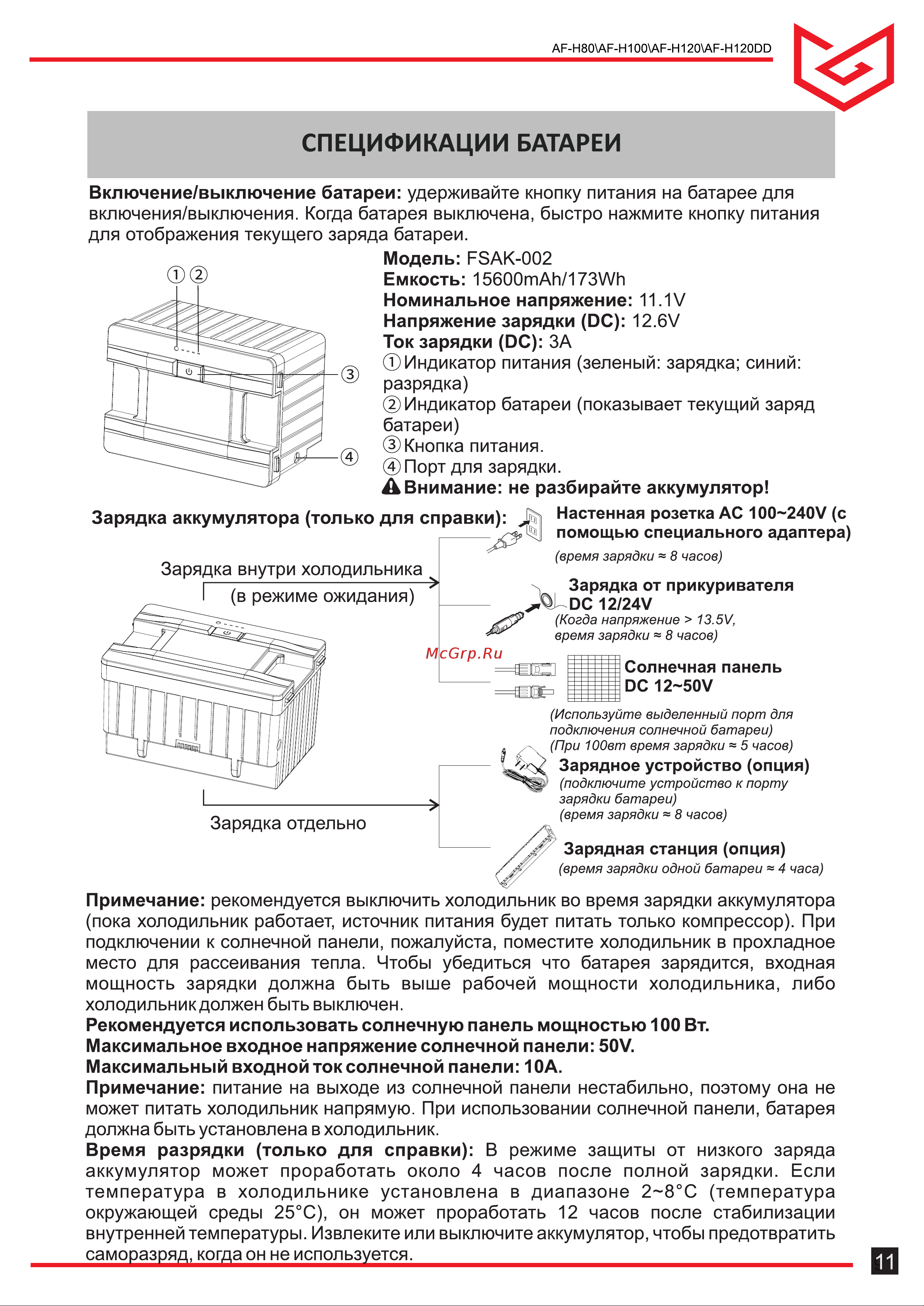 Meyvel AF-H100 [11/20] Страница 11