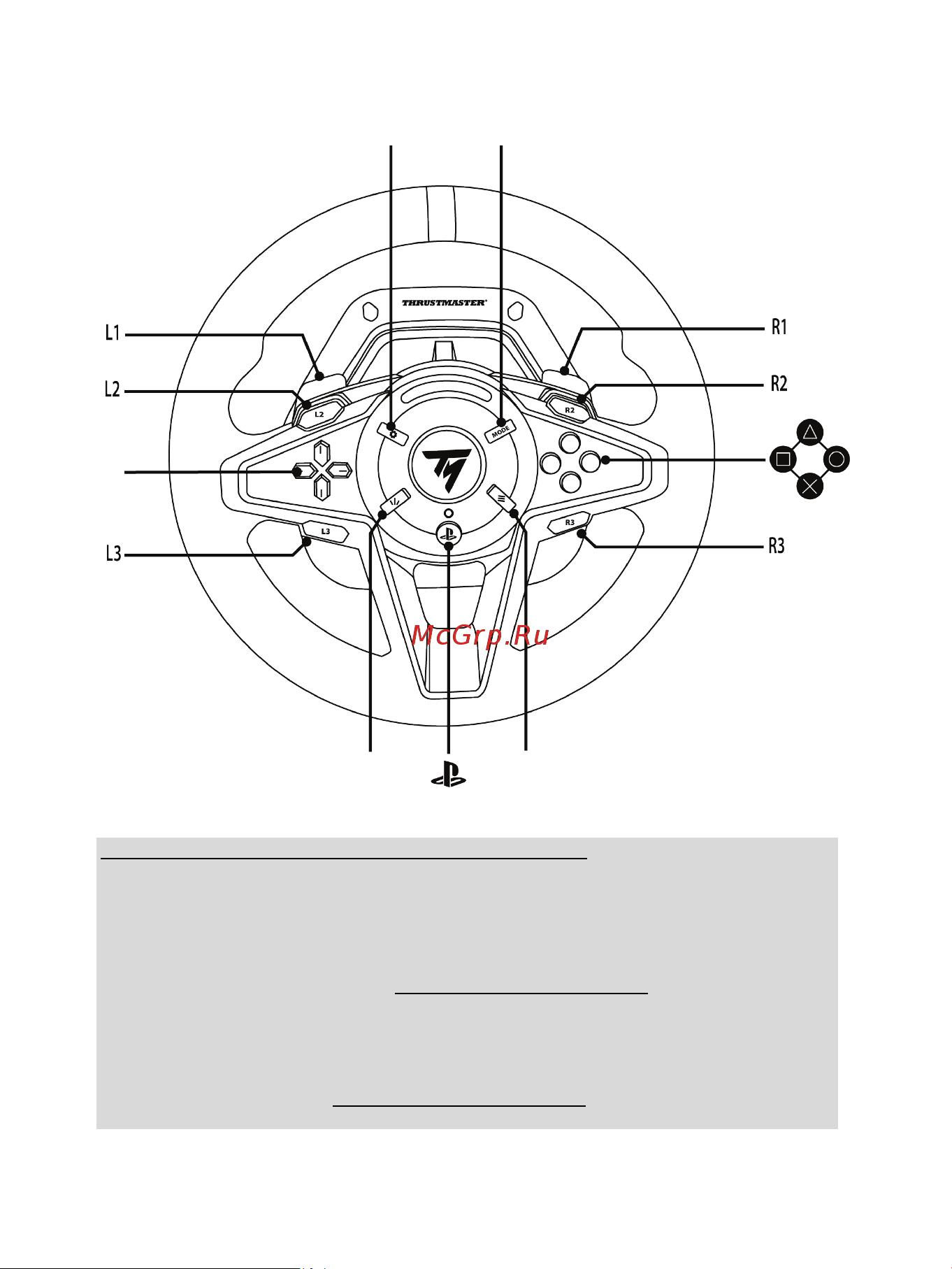 Thrustmaster T128 [247/567] Mapování pro konzole playstation 4 nebo pro konzole playstation 5