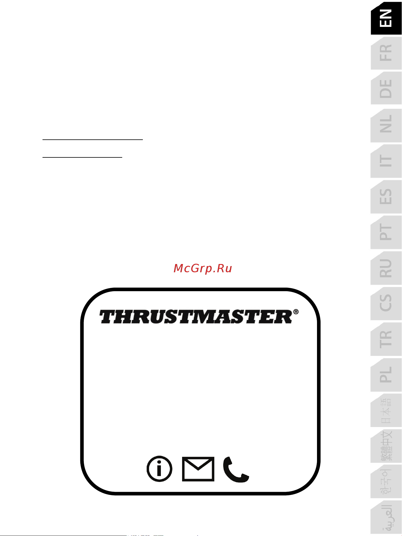 Thrustmaster T128 [26/567] Technical support