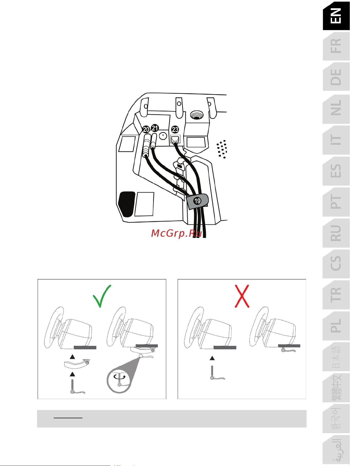 Thrustmaster T128 [8/567] Attaching the racing wheel