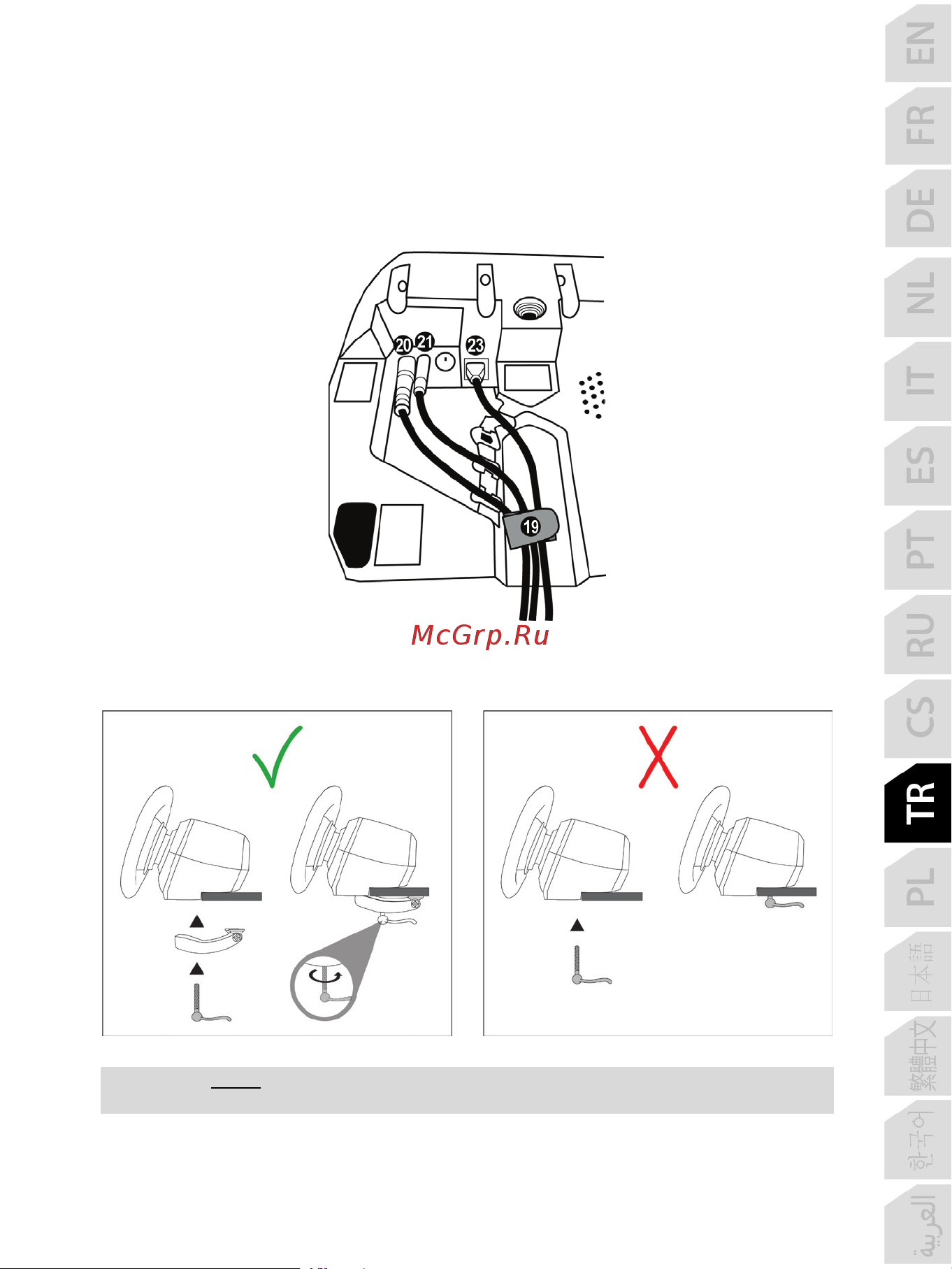 Thrustmaster T128, Xbox [248/523] Yariş di reksi yonunun monte edi lmesi