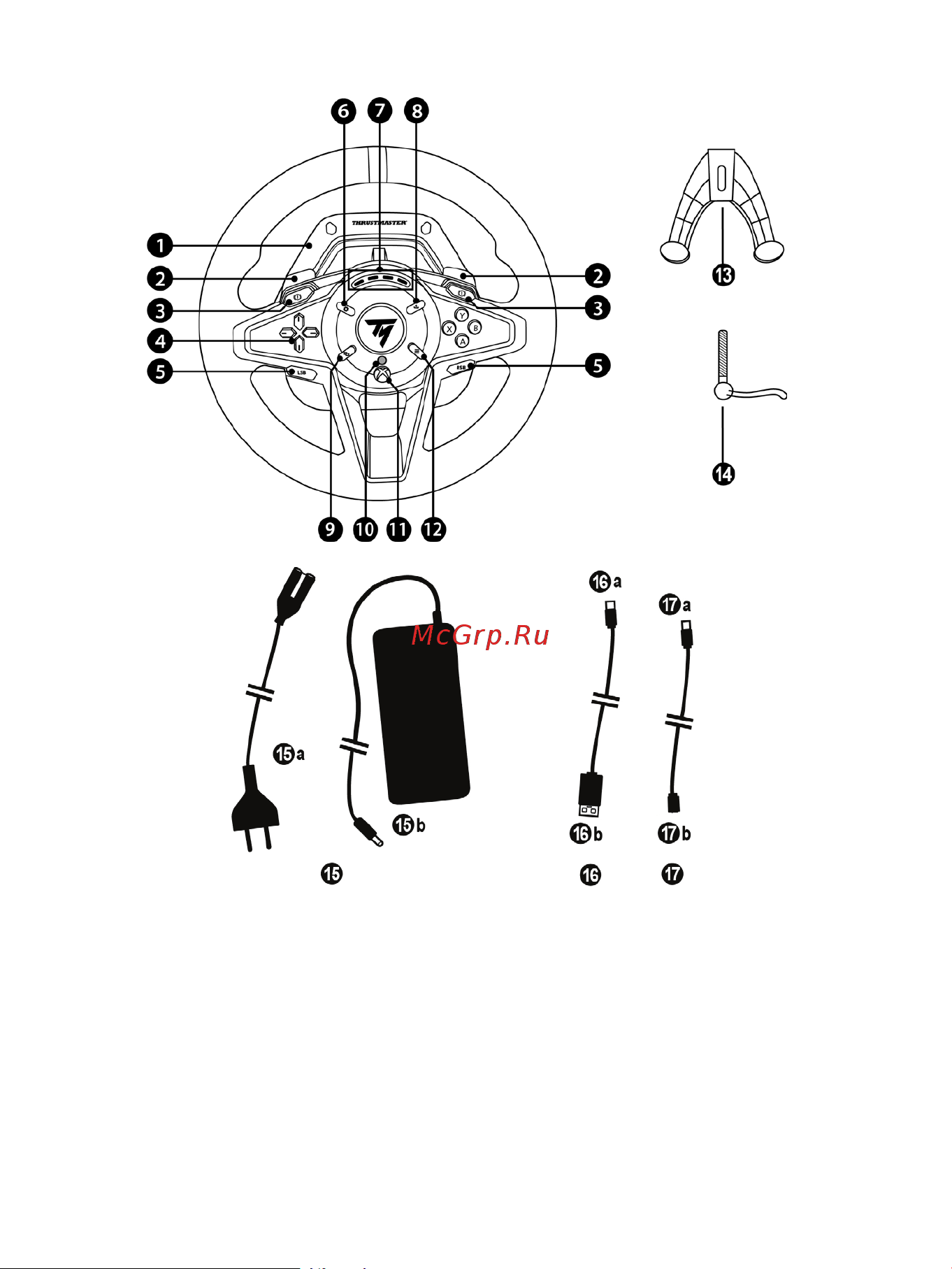 Thrustmaster T128, Xbox [405/523] Tekniska delar