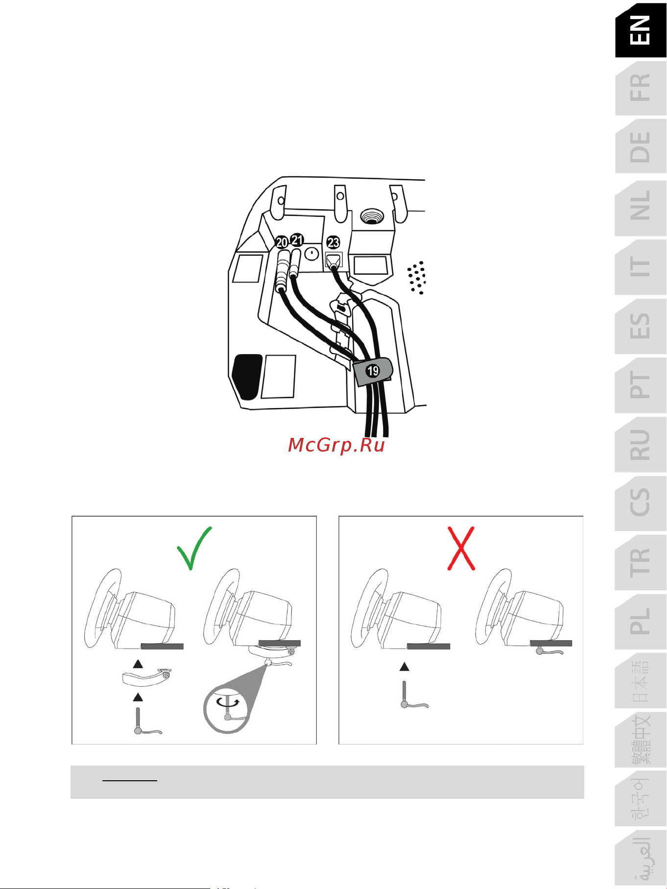 Thrustmaster T128, Xbox [8/523] Attaching the racing wheel