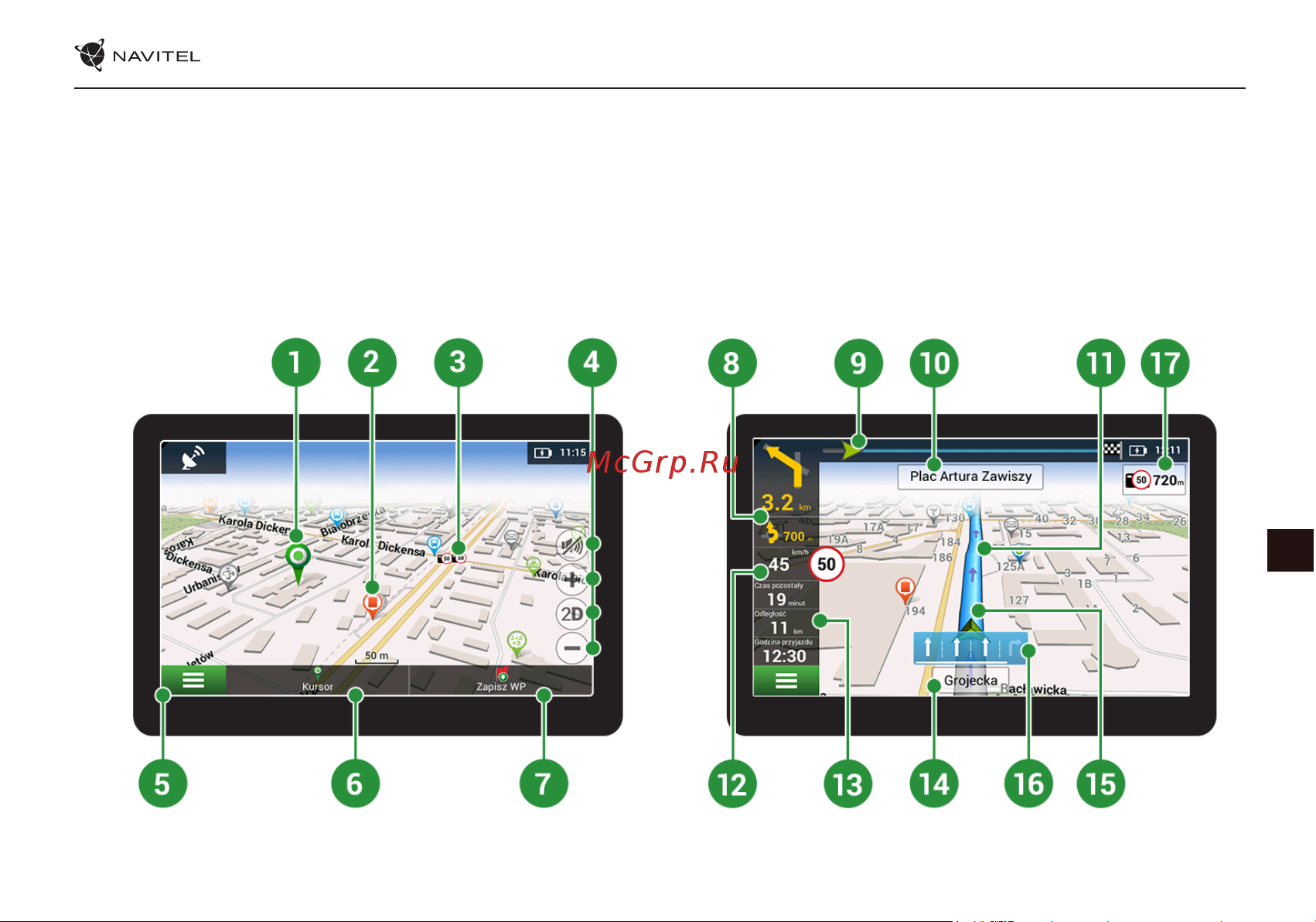 Navitel E777 TRUCK [120/194] Interfejs programu