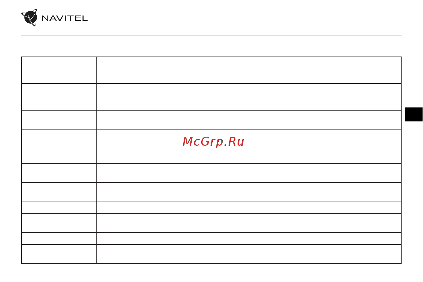 Navitel MR255 NV [34/88] A készülék funkciói