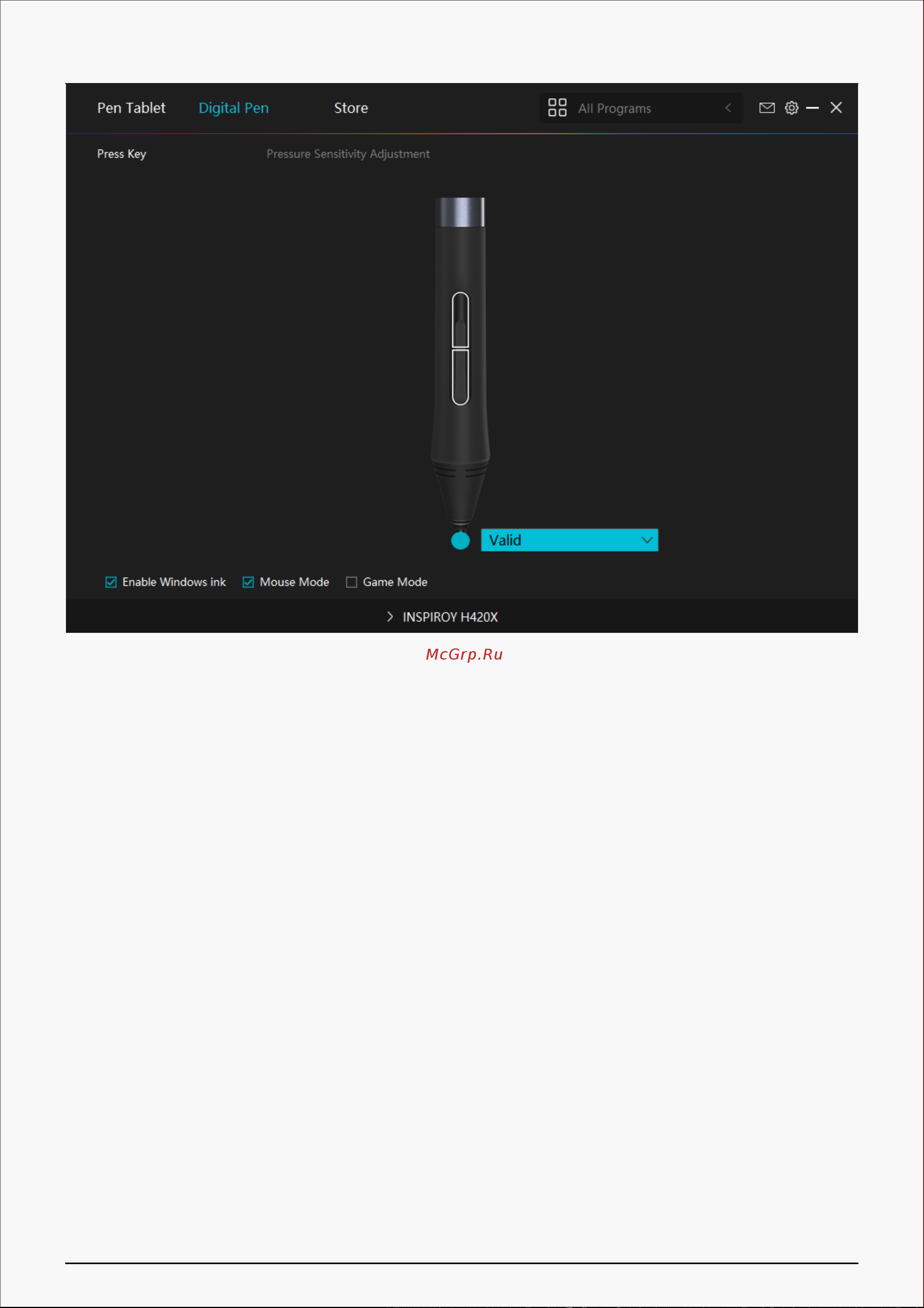 Huion RTP-700 Blue [18/32] Enable windows ink