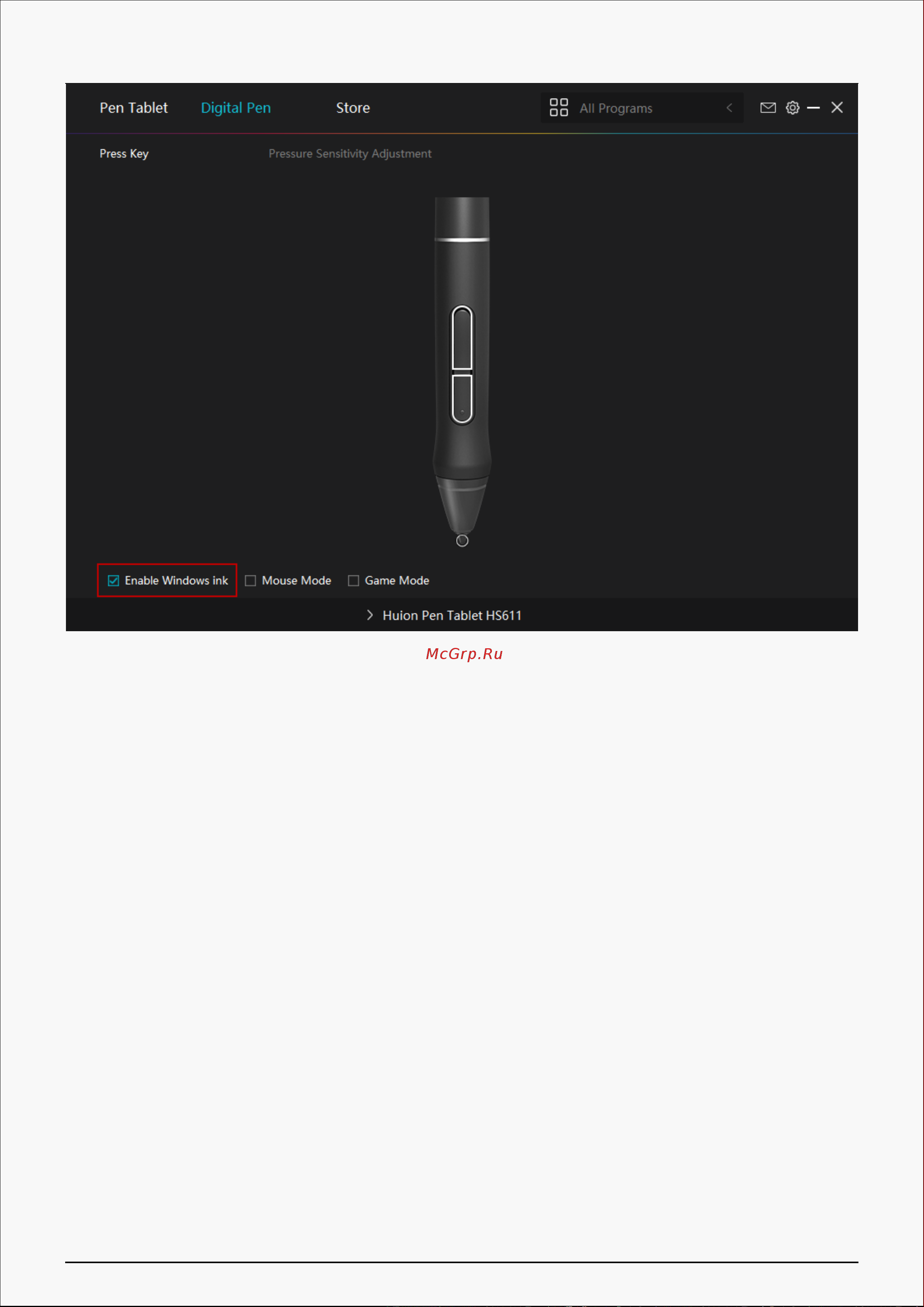 Huion KD200 Black [21/37] Mode selection