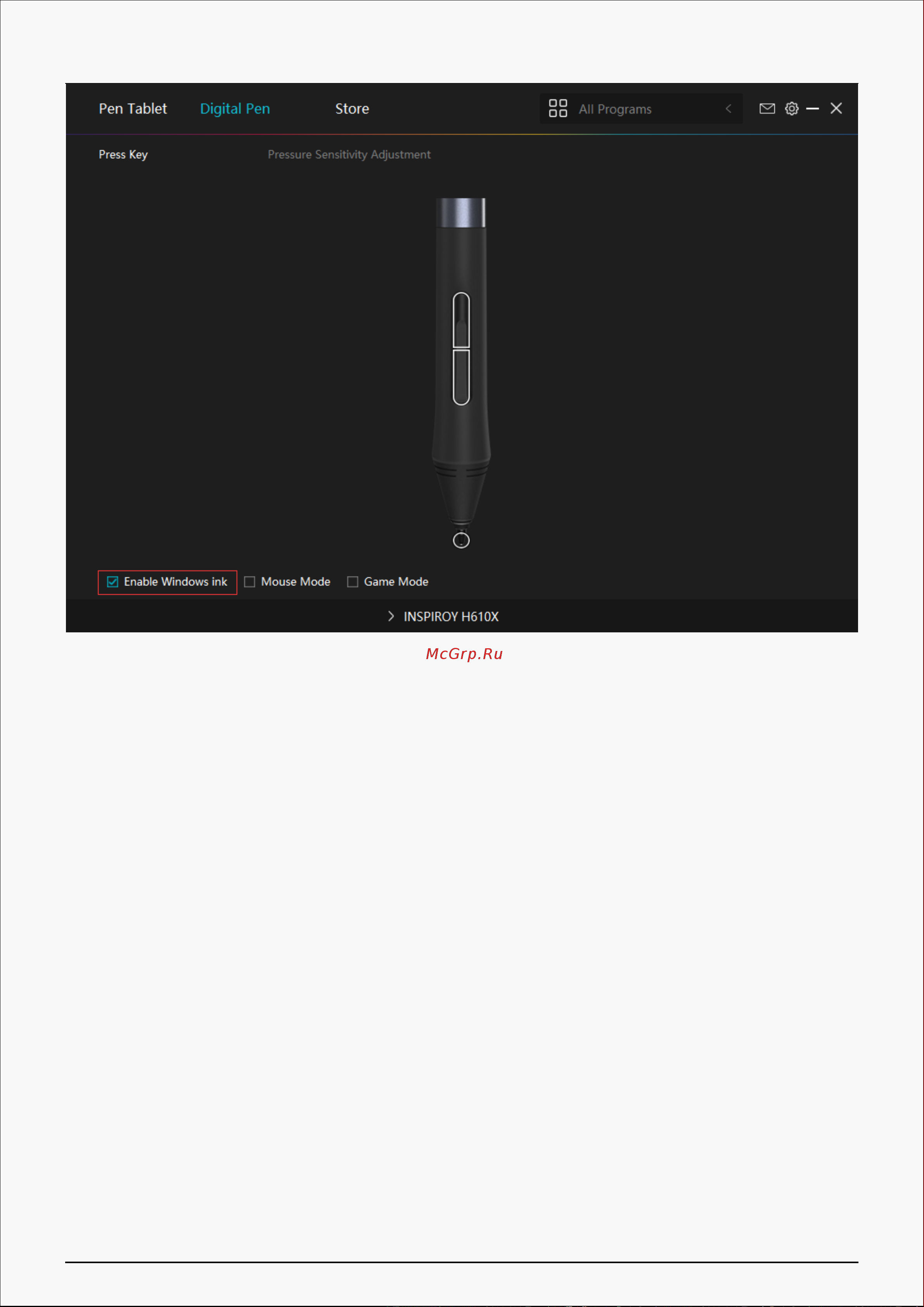 Huion H610X Black [21/36] Mode selection