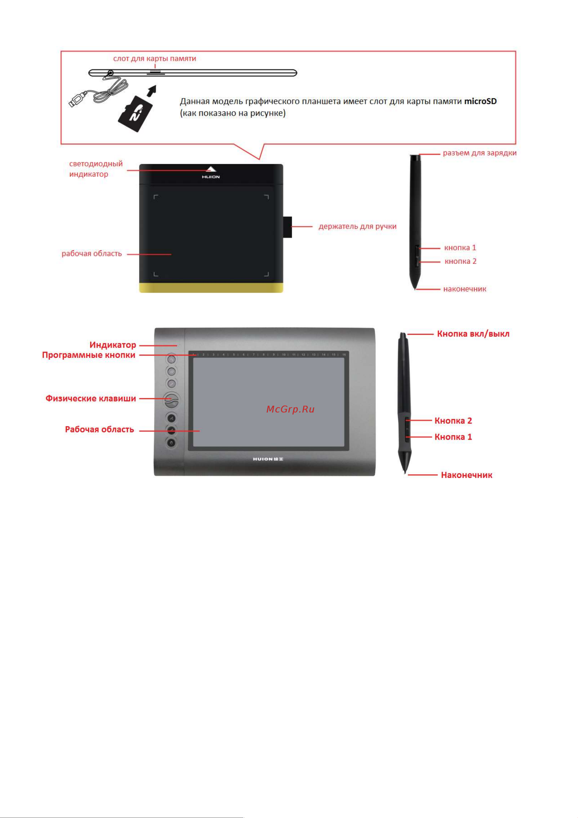 Huion HS95 Black Руководство по эксплуатации онлайн [5/16] 797252