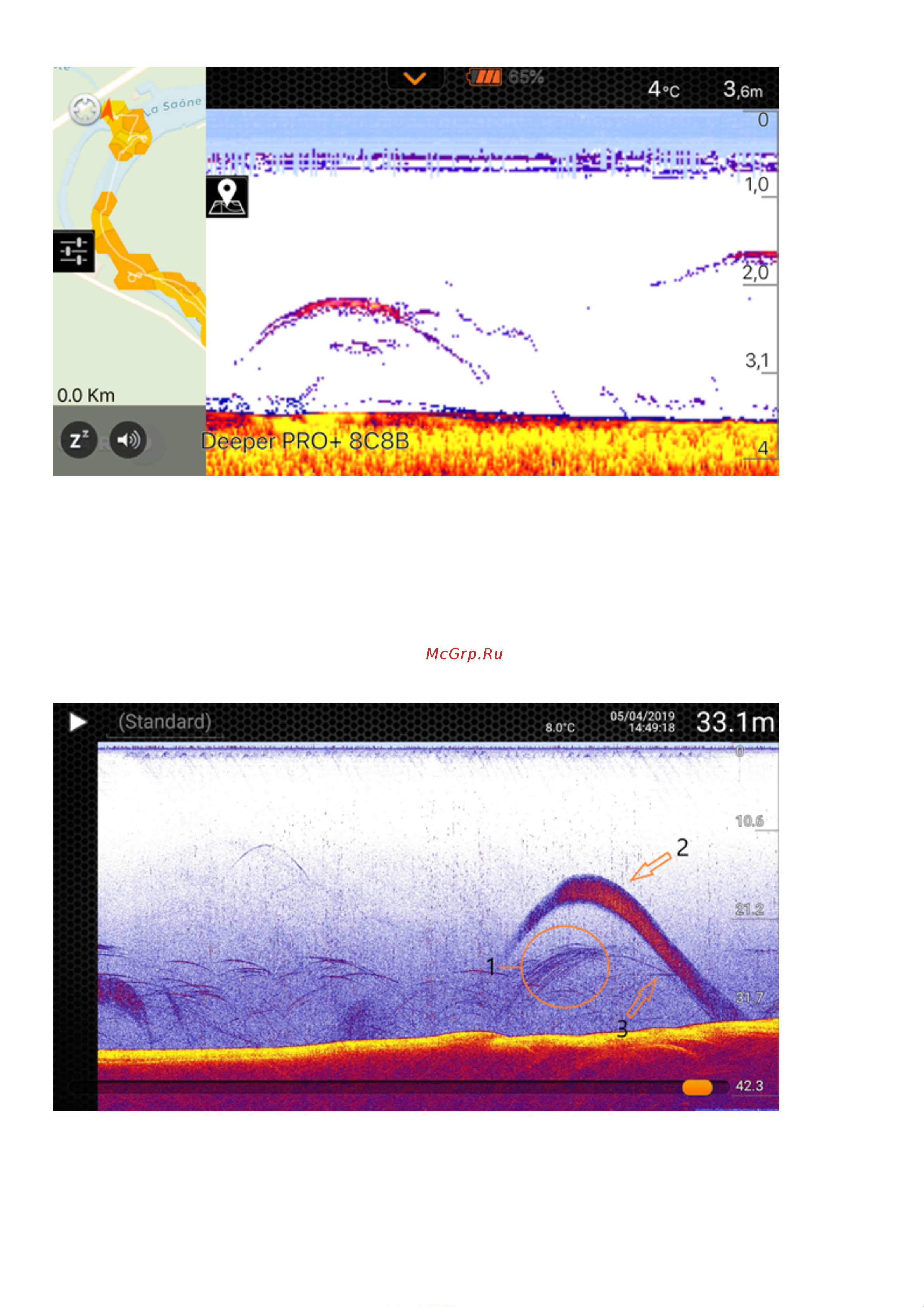 Deeper DP4H10S102 фонарь и держатель для смартфона в комплекте Руководство по эксплуатации онлайн [20/105] 806114