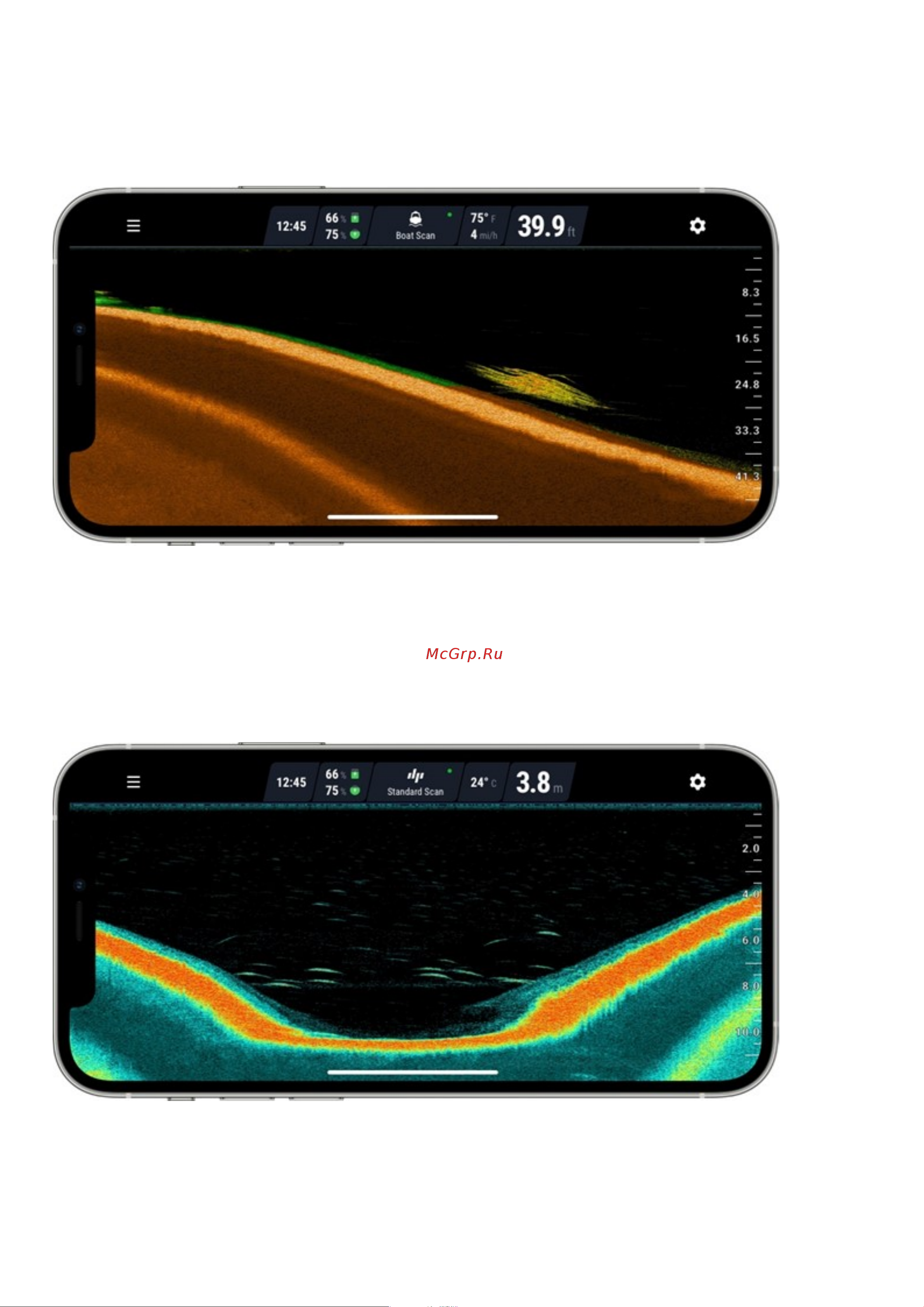 Deeper DP4H10S102 фонарь и держатель для смартфона в комплекте [47/105] Ночная цветовая палитра