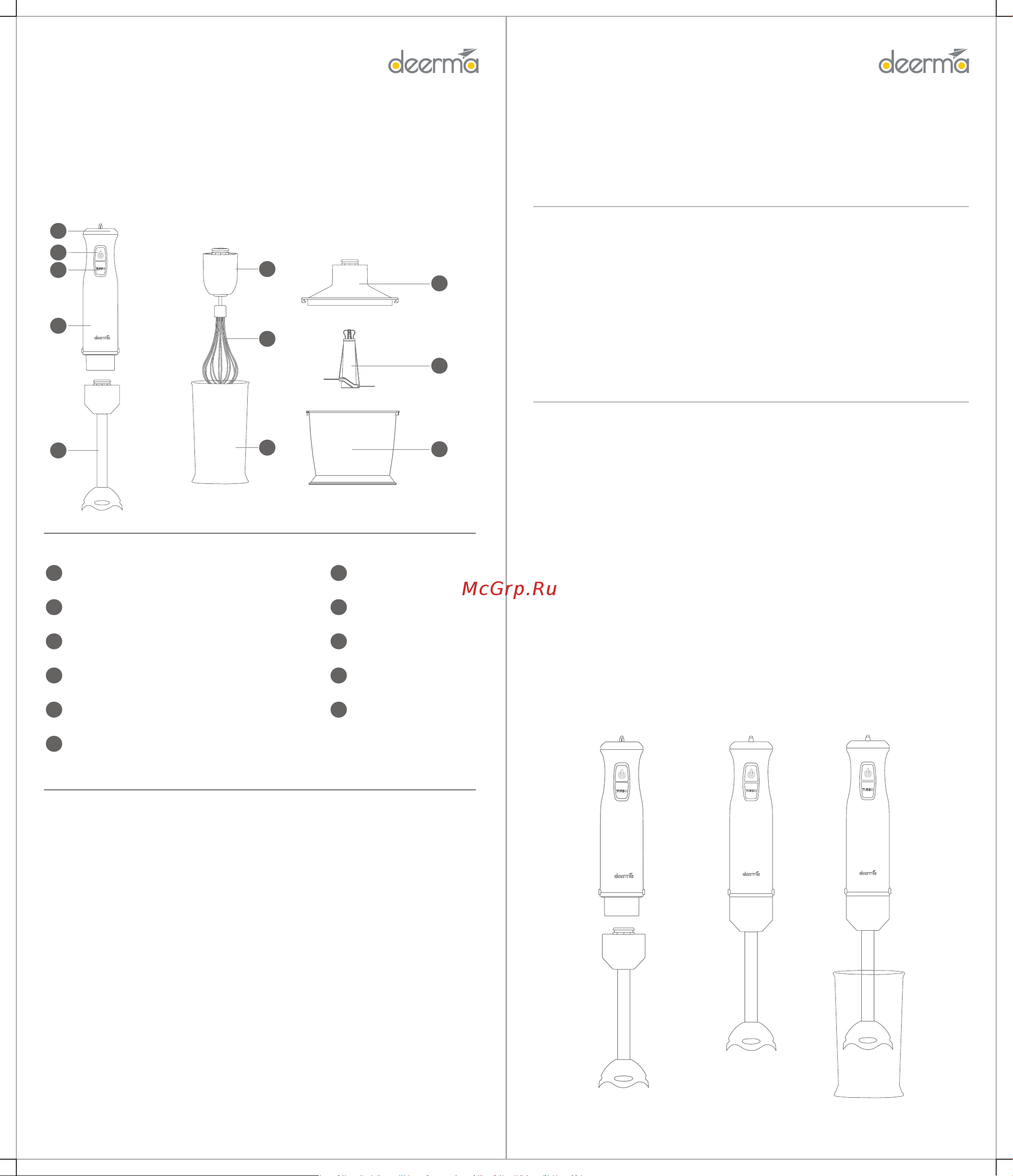 Deerma DEM-JB15W [3/10] How to use the hand blender