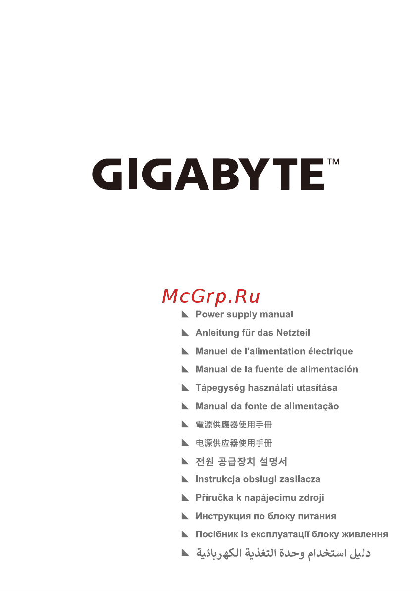 Gigabyte GP-UD1000GM Руководство по эксплуатации онлайн