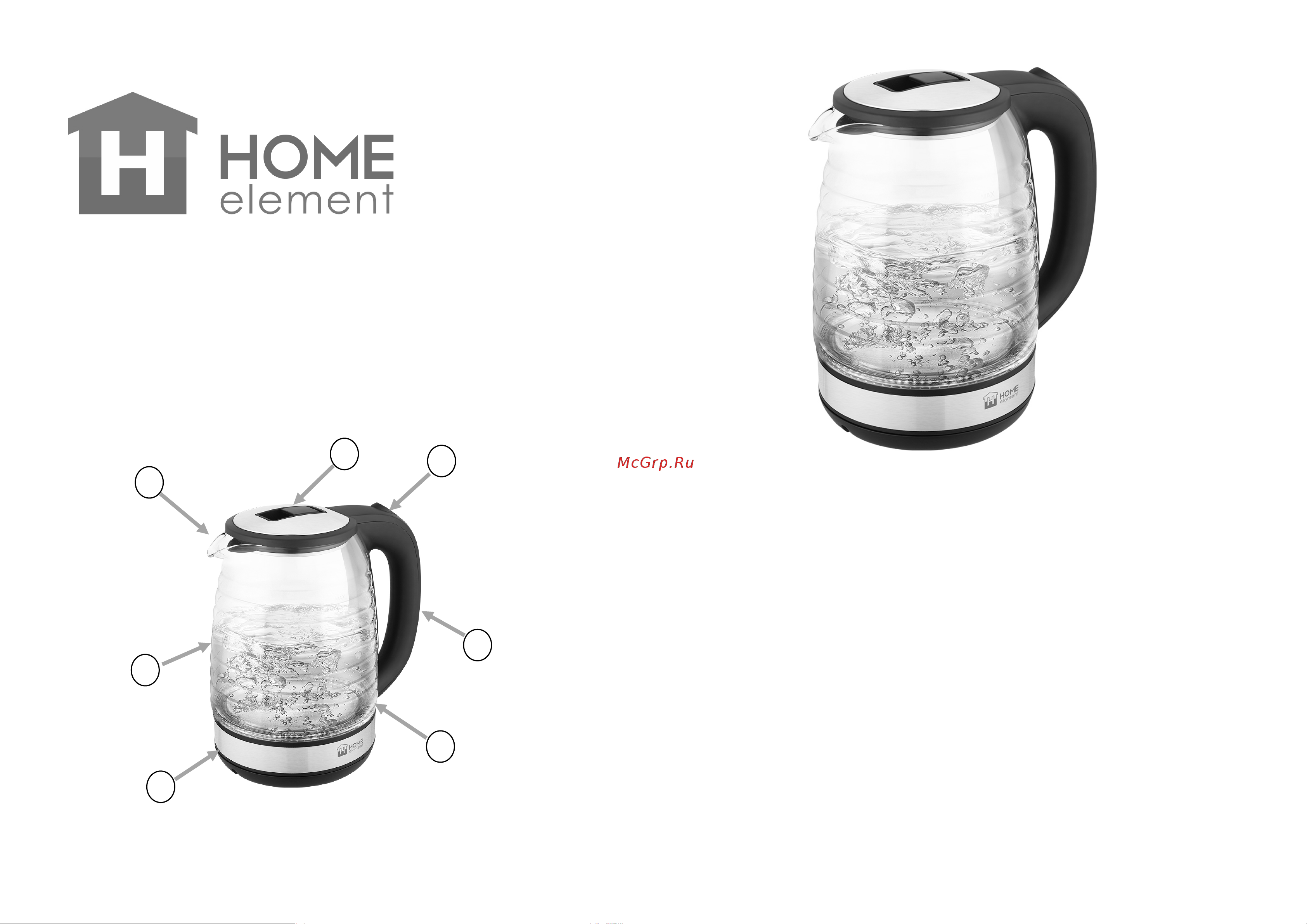 Home Element HE-KT2306 красный Руководство по эксплуатации онлайн