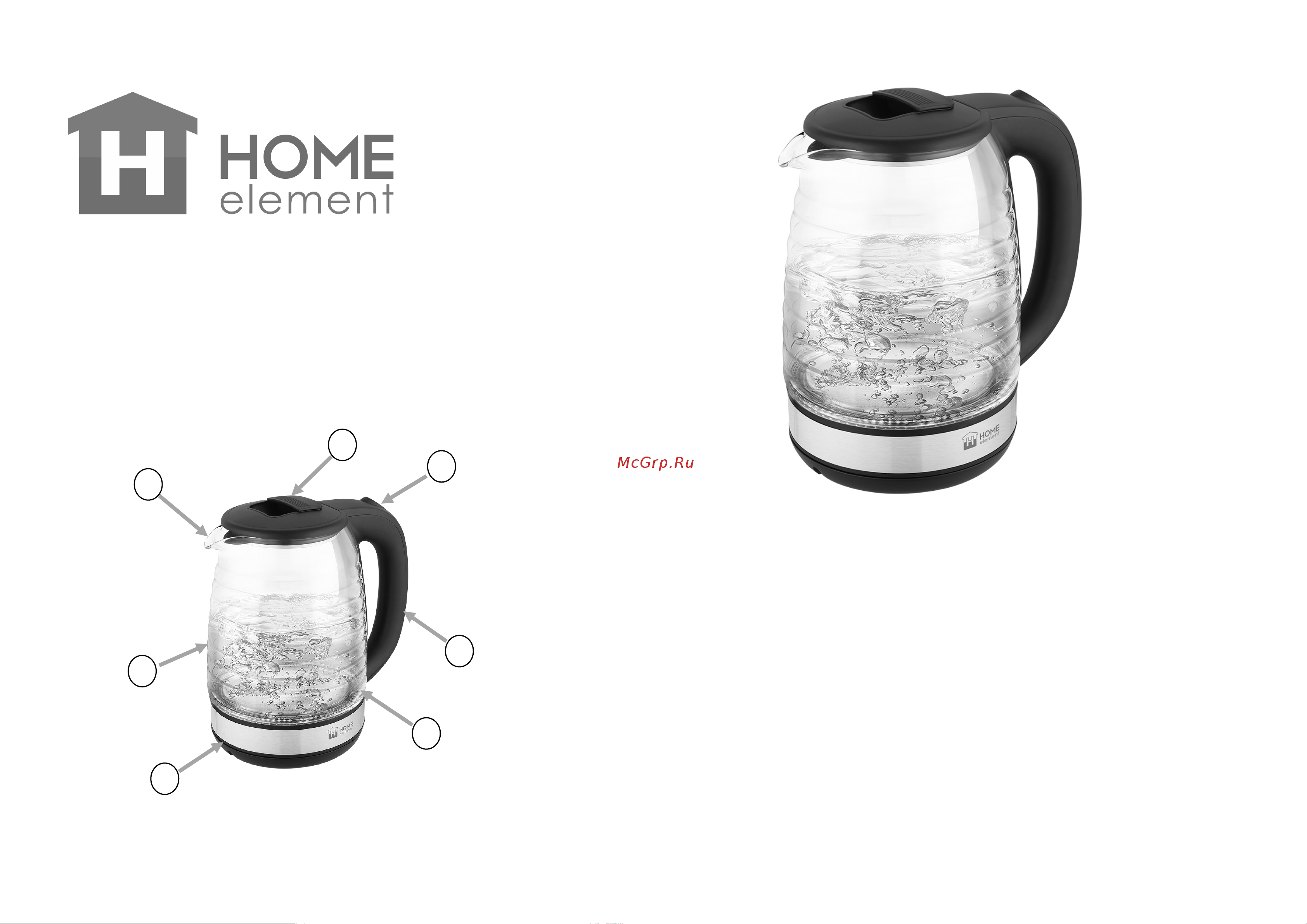 Home Element HE-KT2304 черный Руководство по эксплуатации онлайн