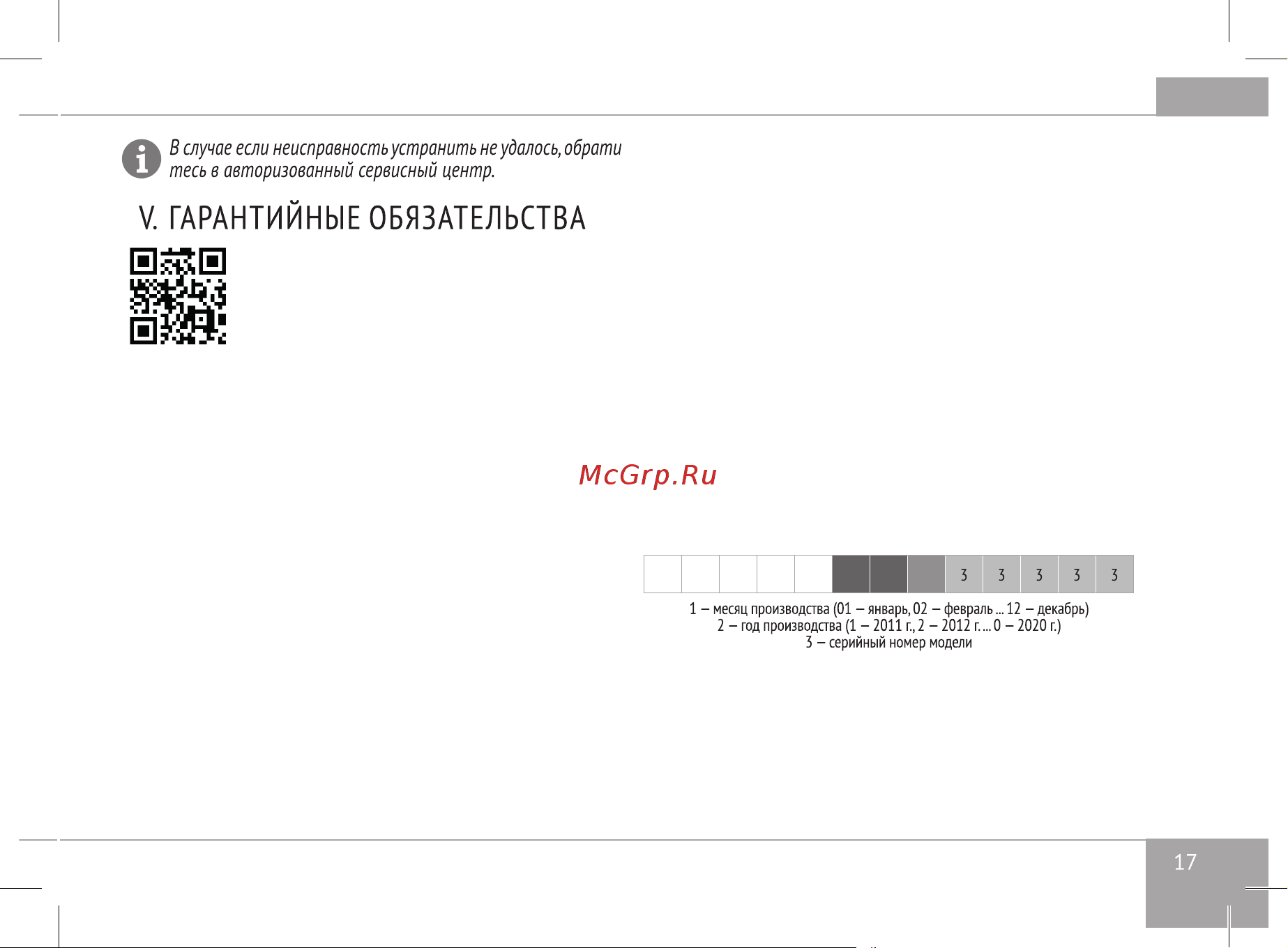 RED Solution RHB-2964 [17/28] Установленный производителем срок службы прибора составляет 3 года со дня его приобретения при условии что эксплуатация изделия производится в соответствии с данным руководством применимыми техническими стандартами и при соблюдении условий гарантийного обслуживания