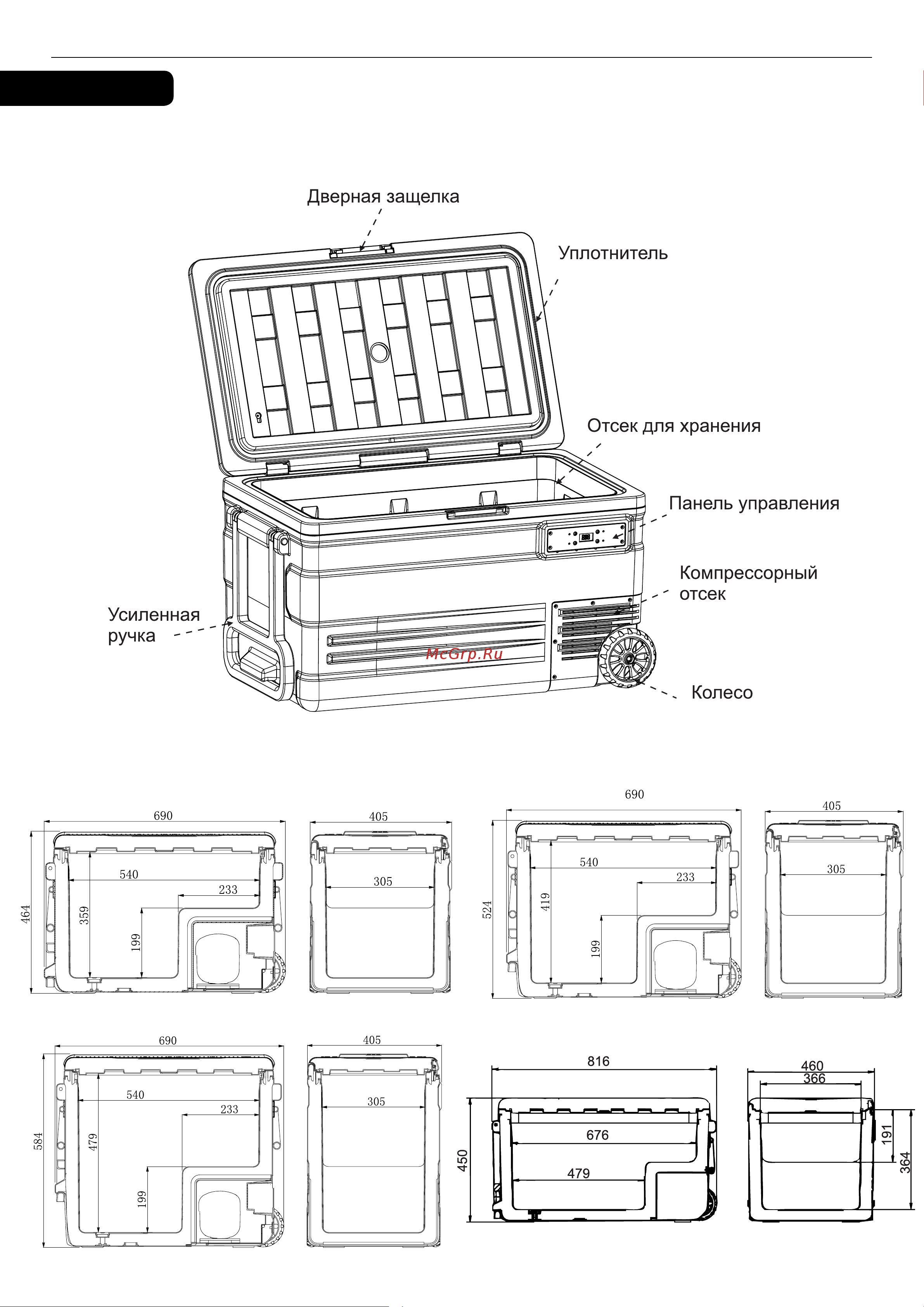 Alpicool U75 (12/24) [12/16] Компоненты холодильника