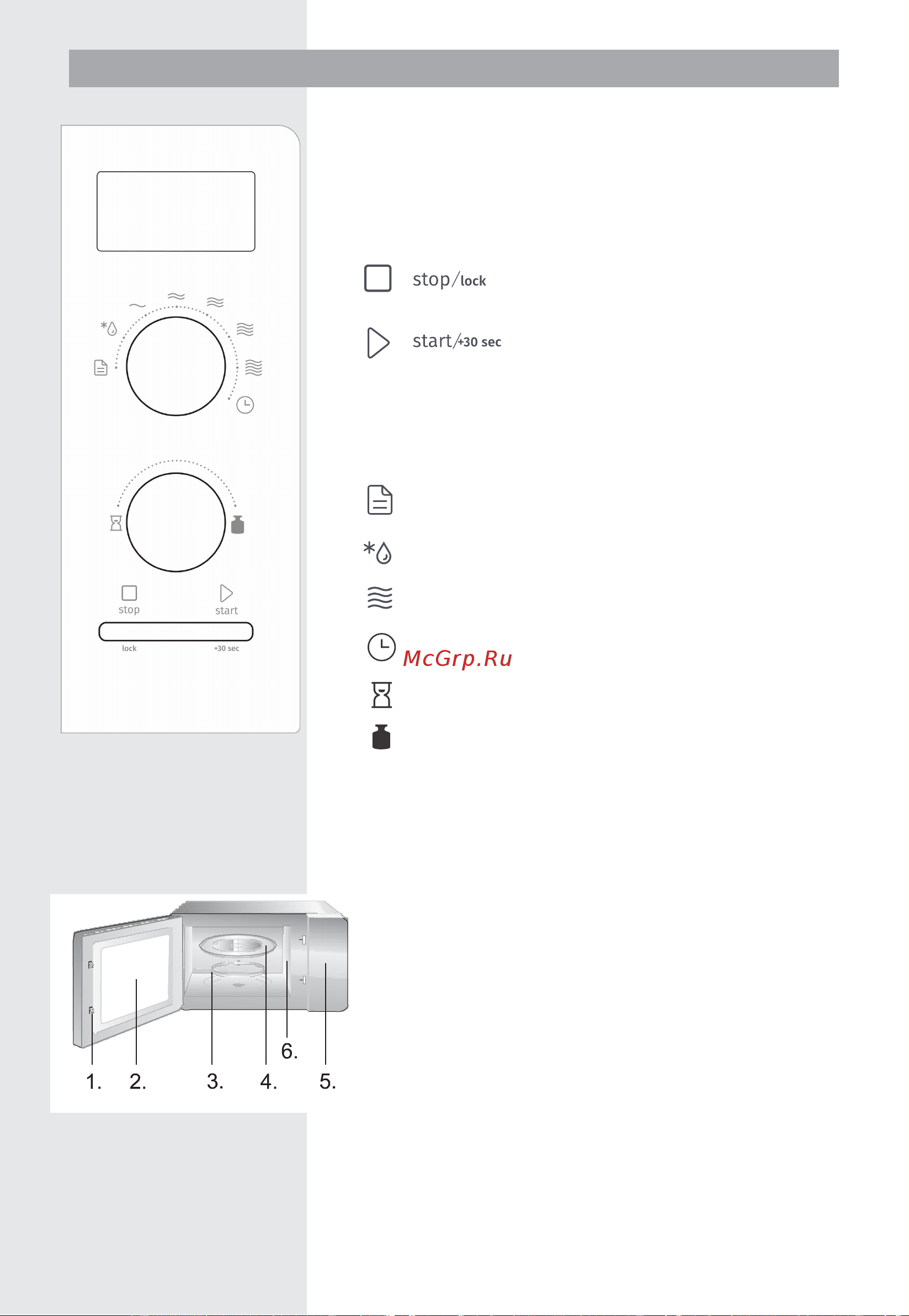 Gorenje MO20A3BH черная [38/0] Upravljalna plošča