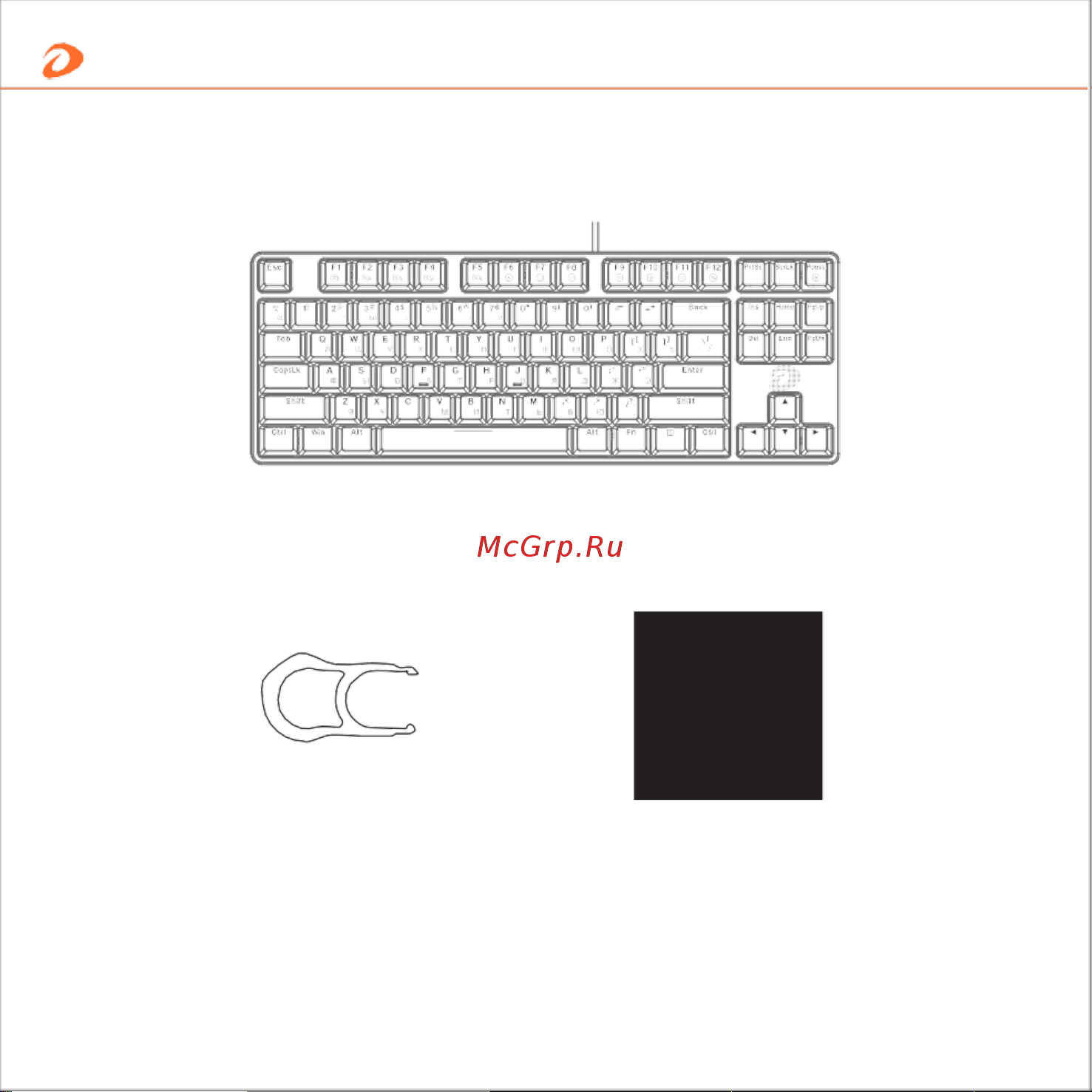 Dareu EK87 Black_Red switch [2/6] Клавиатура x1