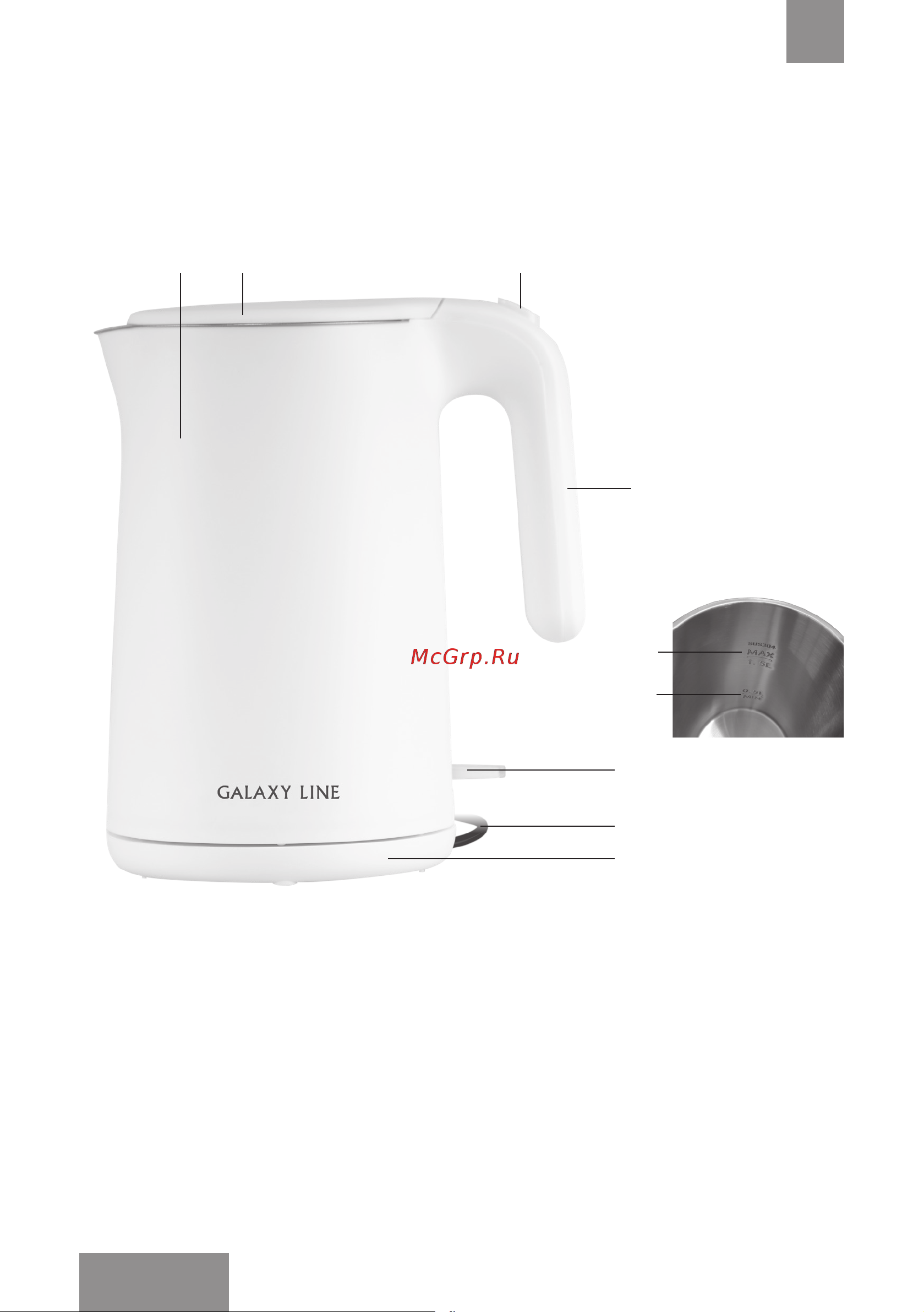 Galaxy LINE мятный [8/22] Функциональные элементы электроприбора