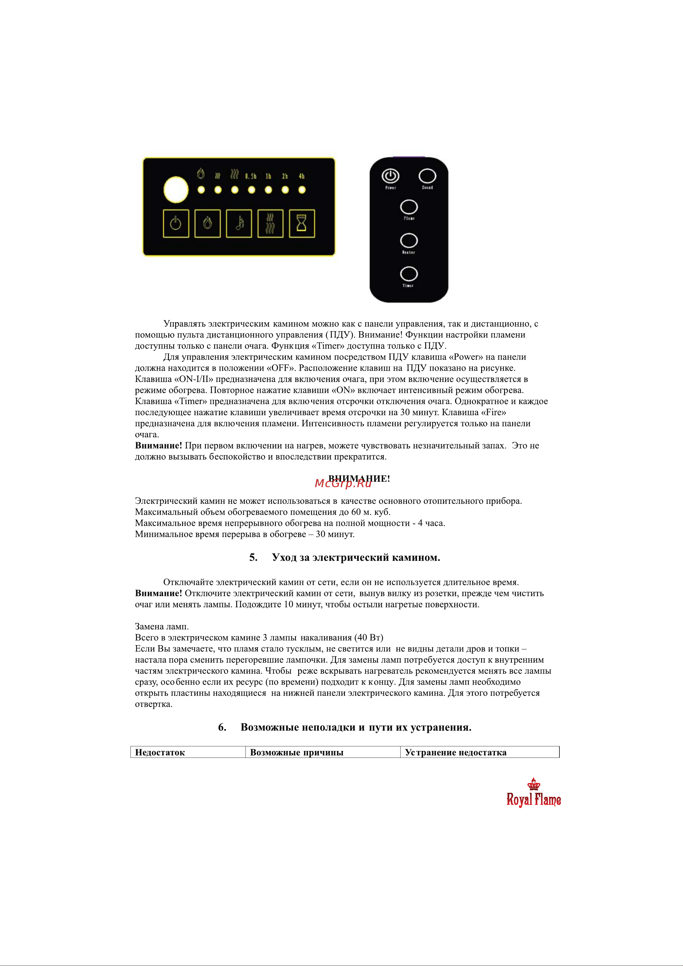 Royal Flame Jupiter FX N Руководство по эксплуатации онлайн [5/8] 798095