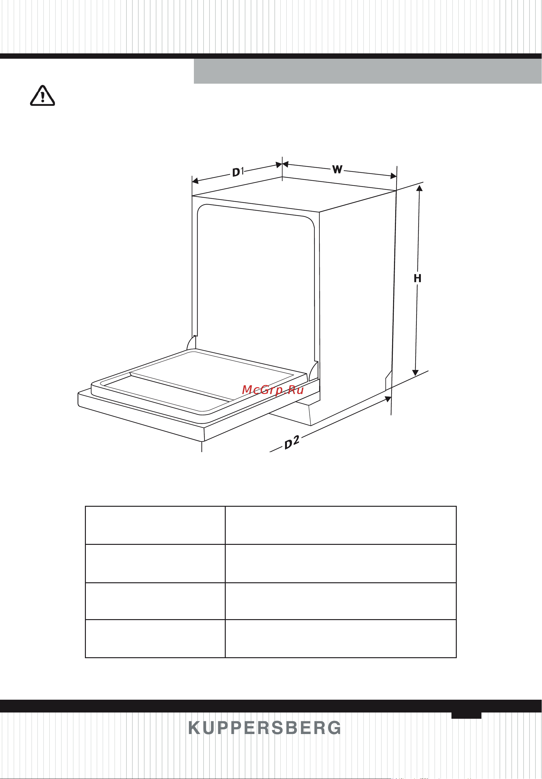 Kuppersberg GFM 5572 W [41/136] Technische information