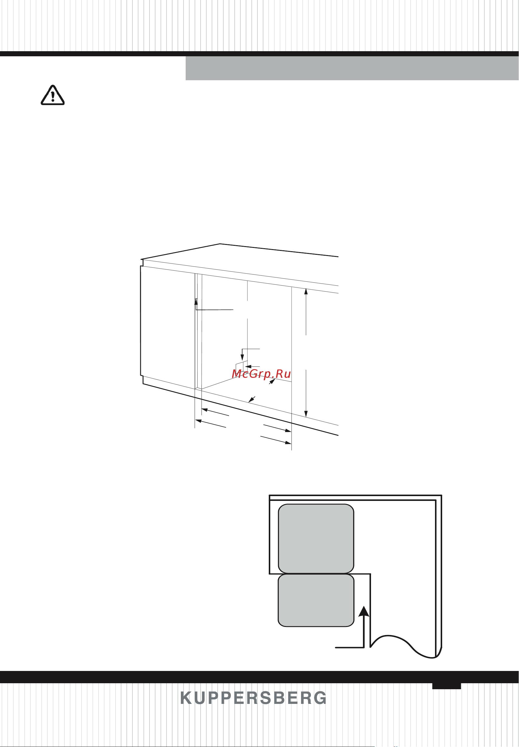 Kuppersberg GFM 5572 W [59/136] Built in installation for the integrated model