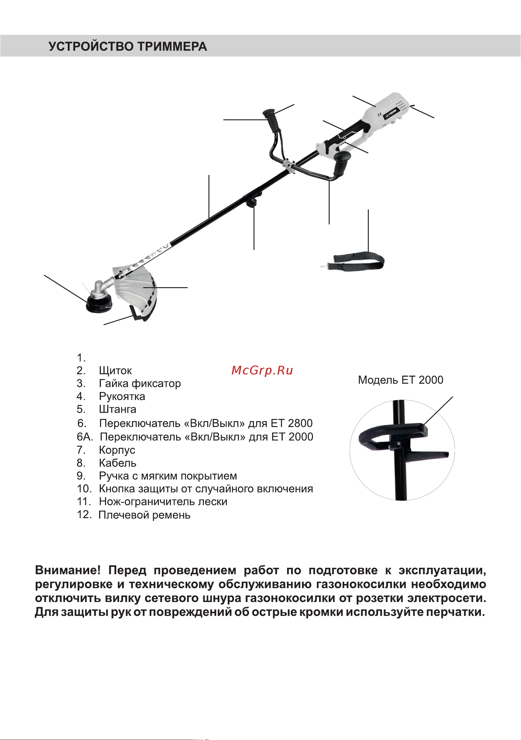 Partner for Garden ЕТ 2800 Руководство по эксплуатации онлайн [10/20] 798297