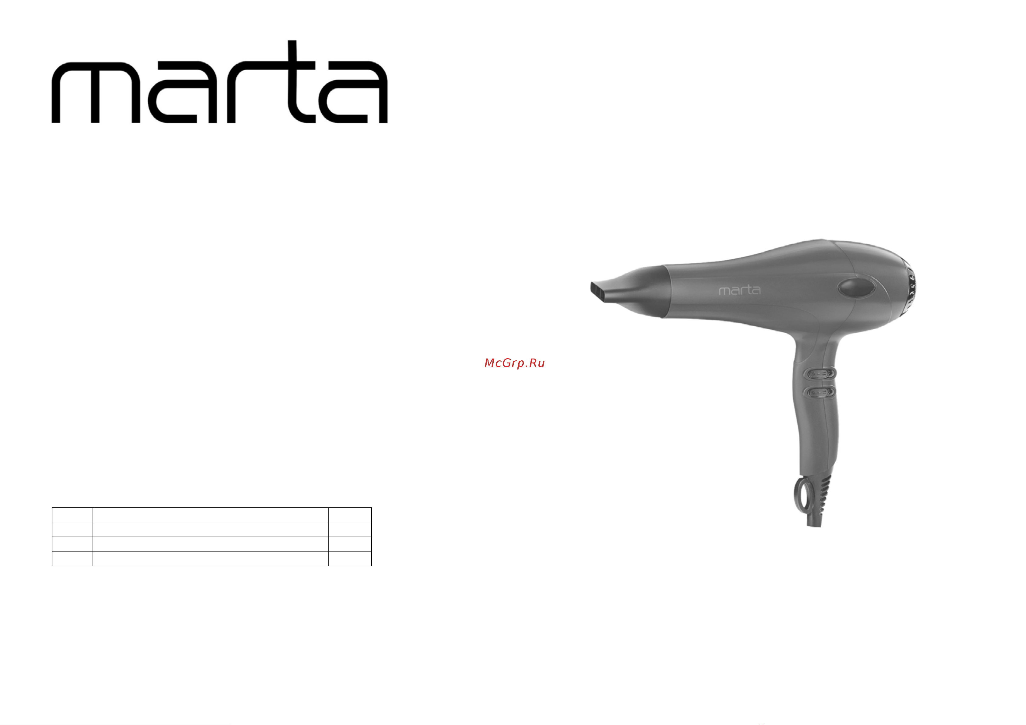 Marta MT-1491 Руководство по эксплуатации онлайн