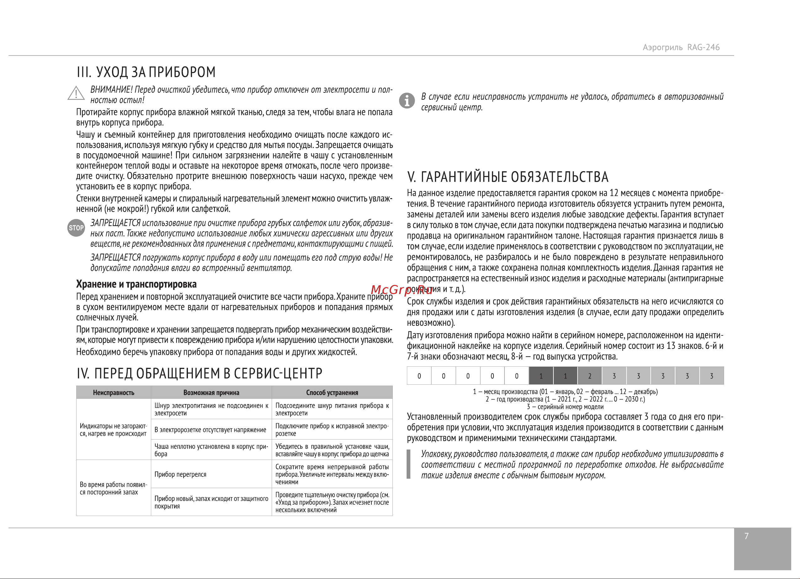 RED Solution RAG-246 Руководство по эксплуатации онлайн [7/8] 798559