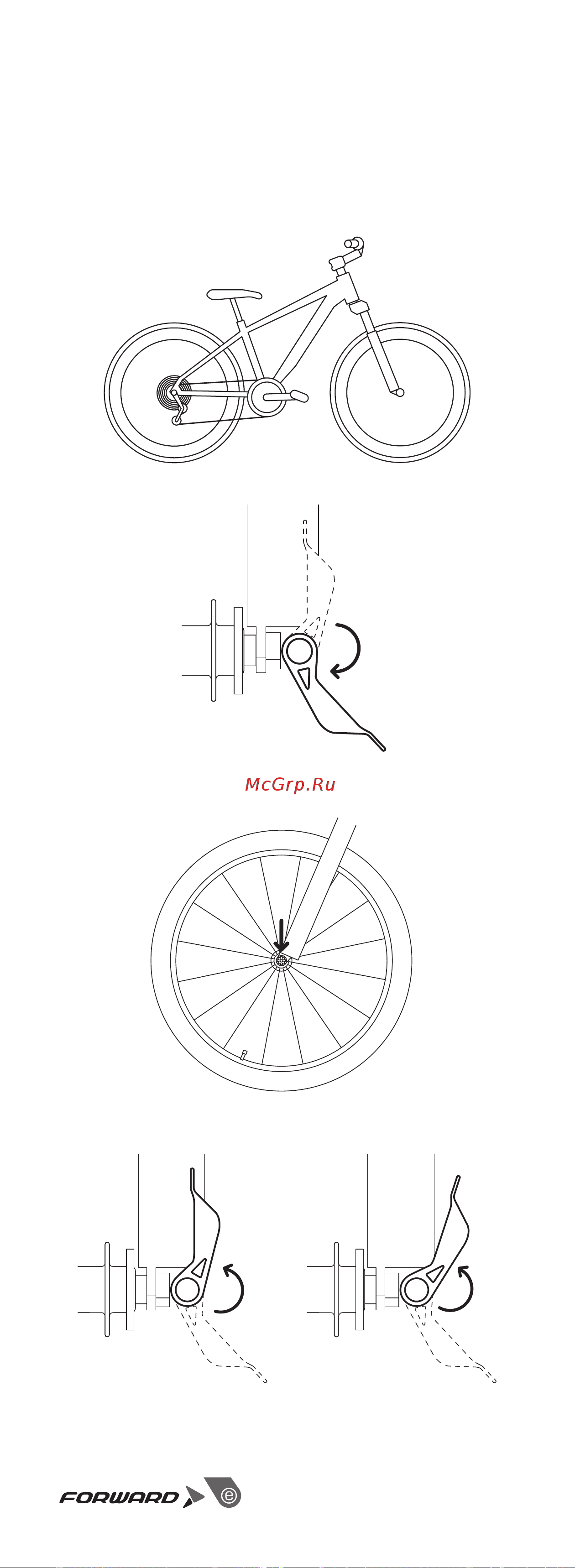 Forward CYCLONE PLUS 26 2.0 disc 500w [21/44] Установка или снятие колес