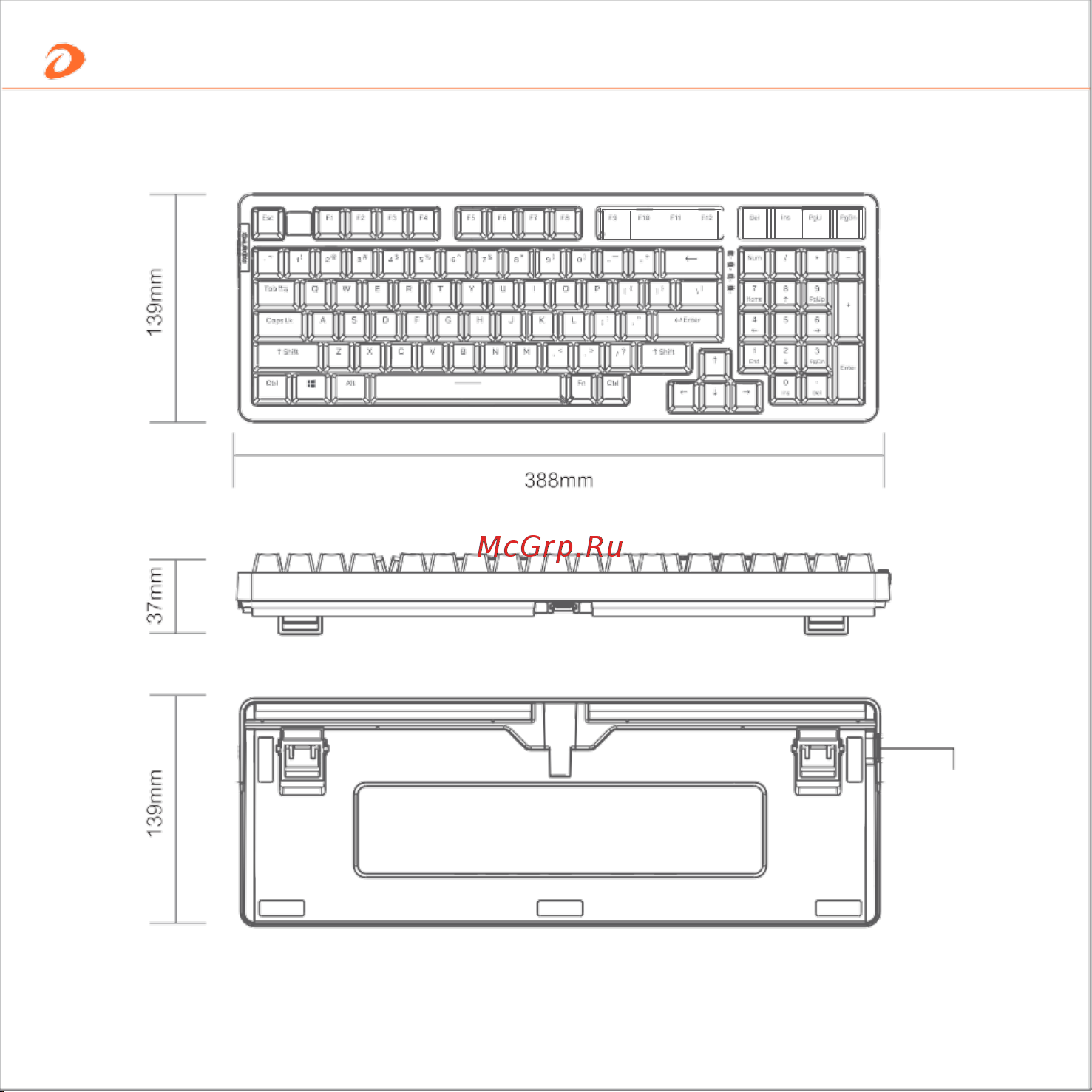 Dareu A98 Pro Mecha-Blue Руководство по эксплуатации онлайн [3/14] 799036