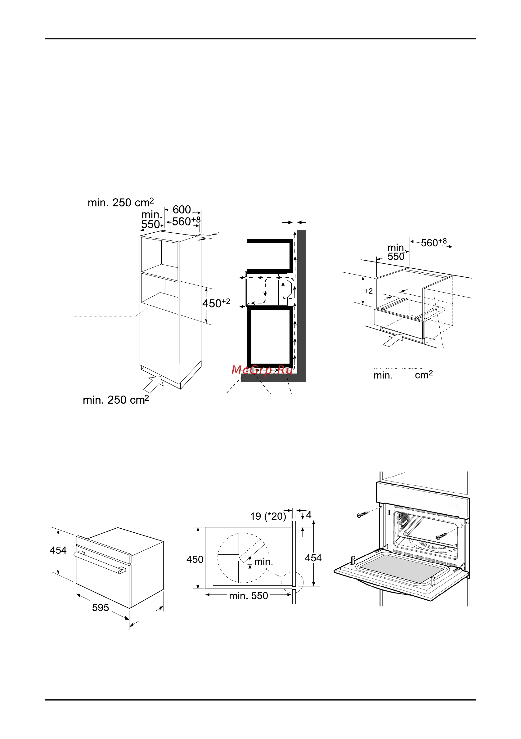Korting OKB 3250 GBXGr MW [22/34] Installation dimensions