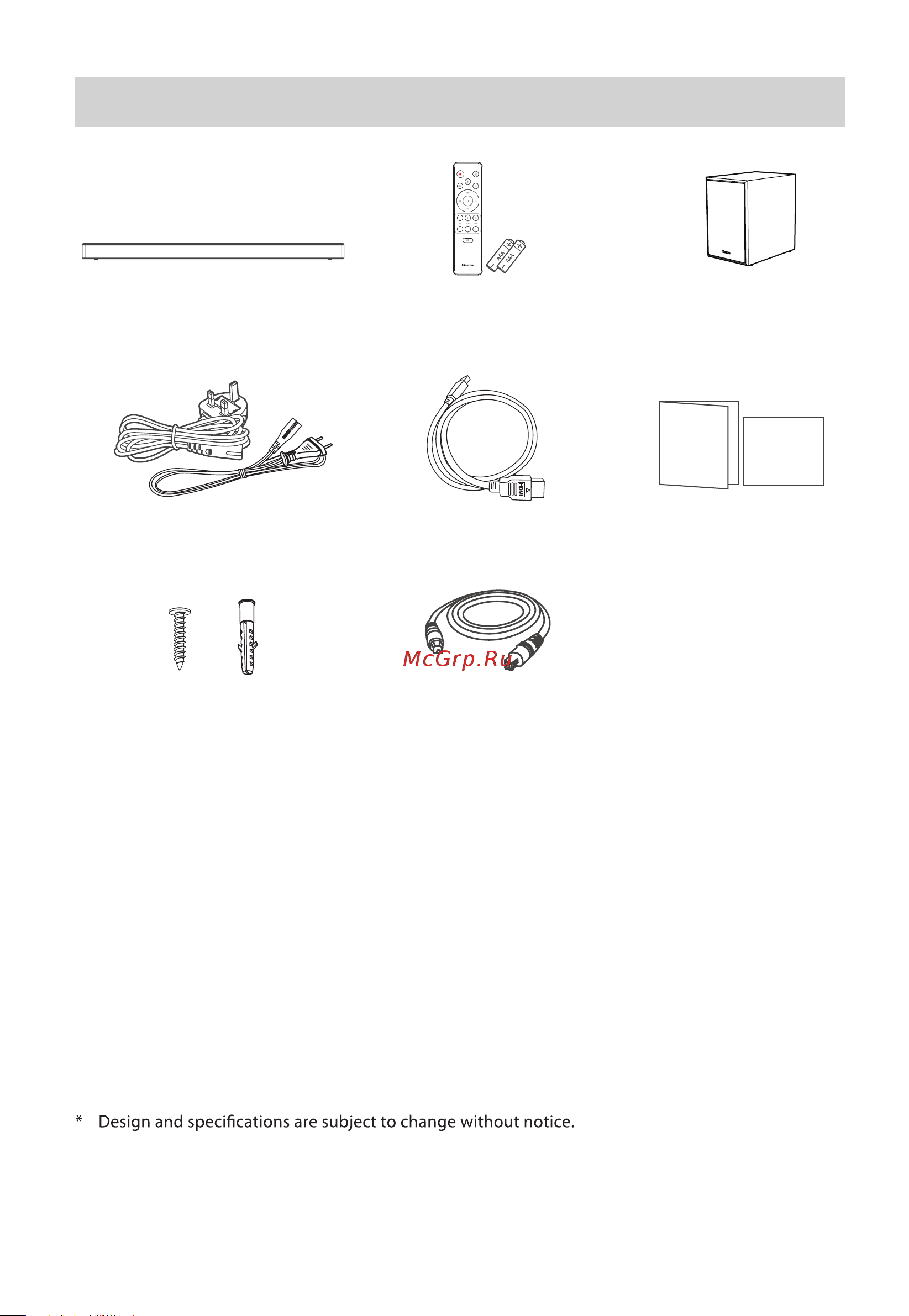 Hisense U3120G [8/40] What s in the box