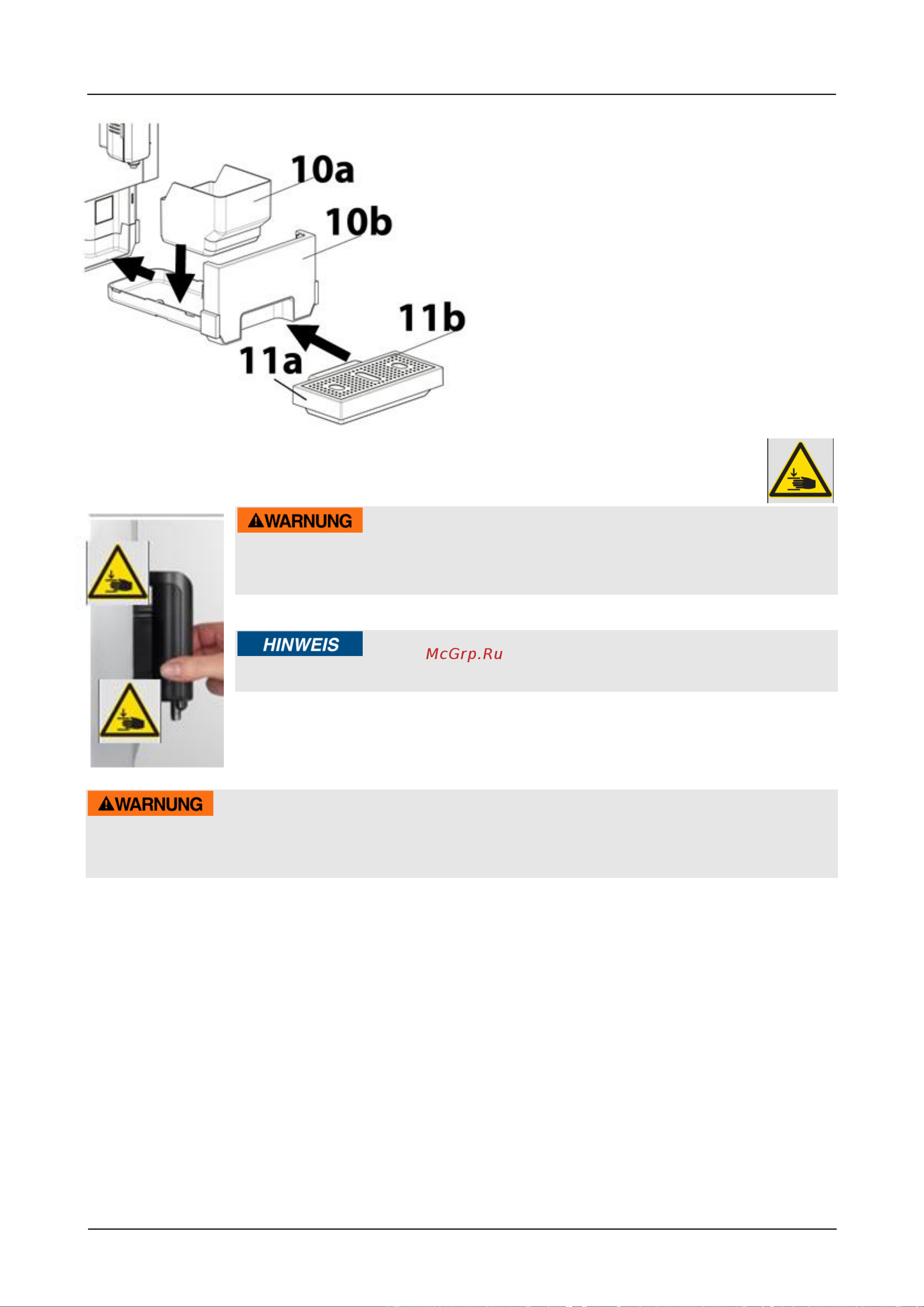 Caso Cafe Crema Touch 1882 [60/214] Warning crushing hazard