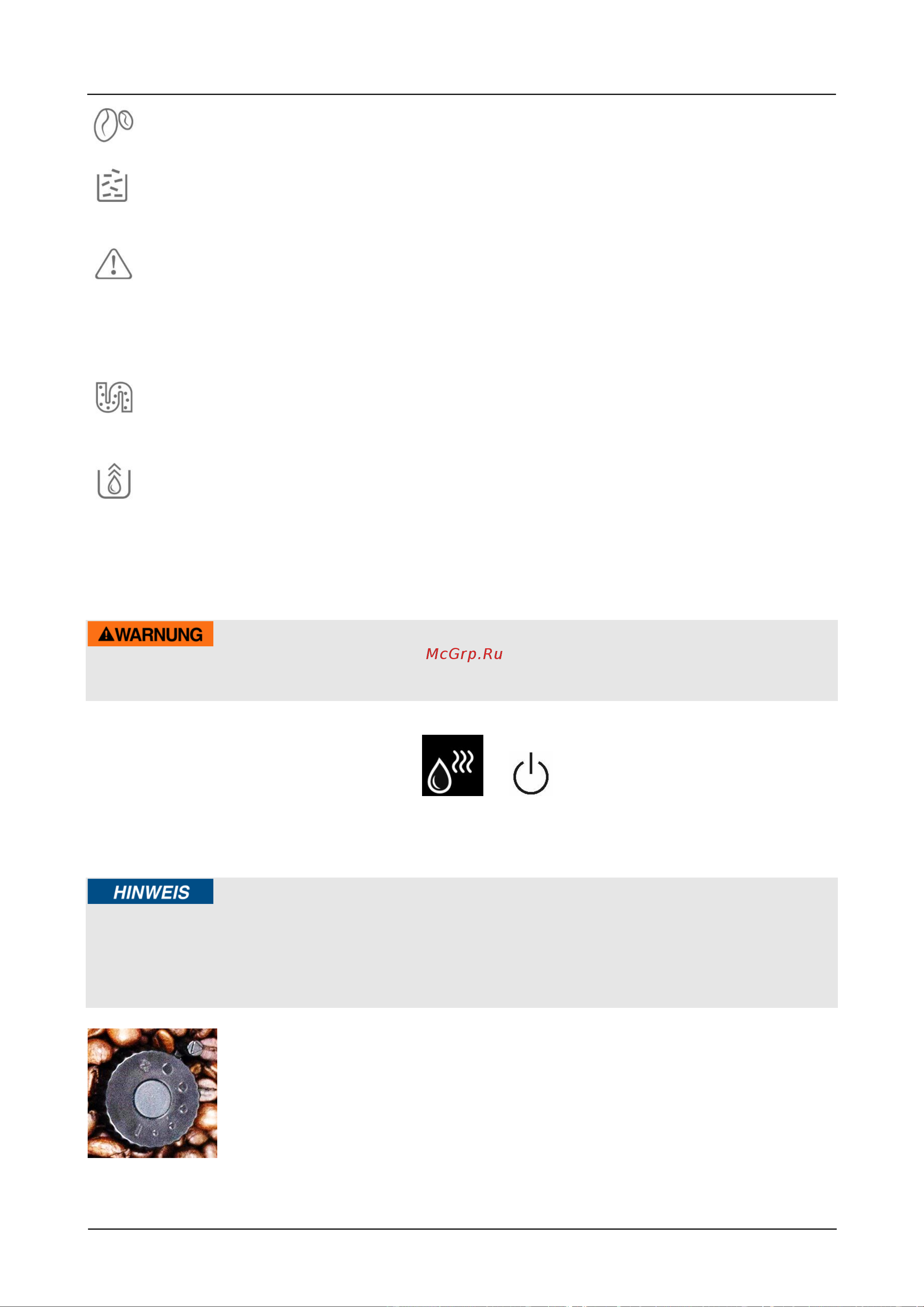 Caso Cafe Crema Touch 1882 [96/214] Avertissement risque de brûlures