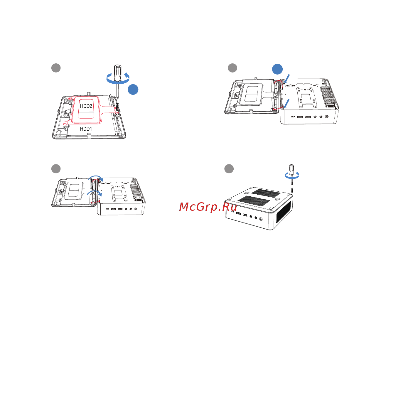Irbis Smartdesk mini PC IMFPC103 [10/28] Подсоедините sata кабель