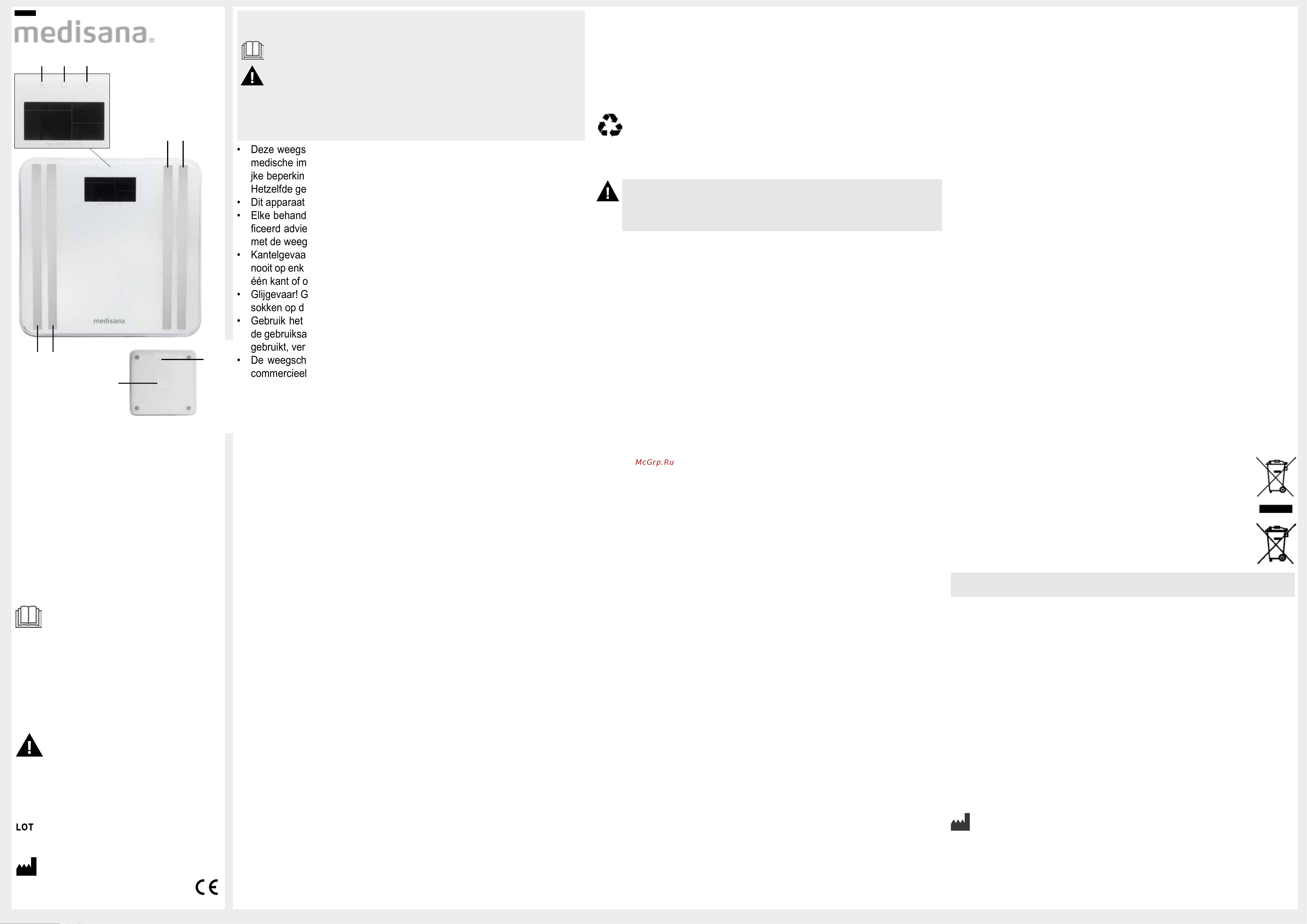 Medisana BS 465 black 40484 [3/24] Nl veiligheidsinstructies