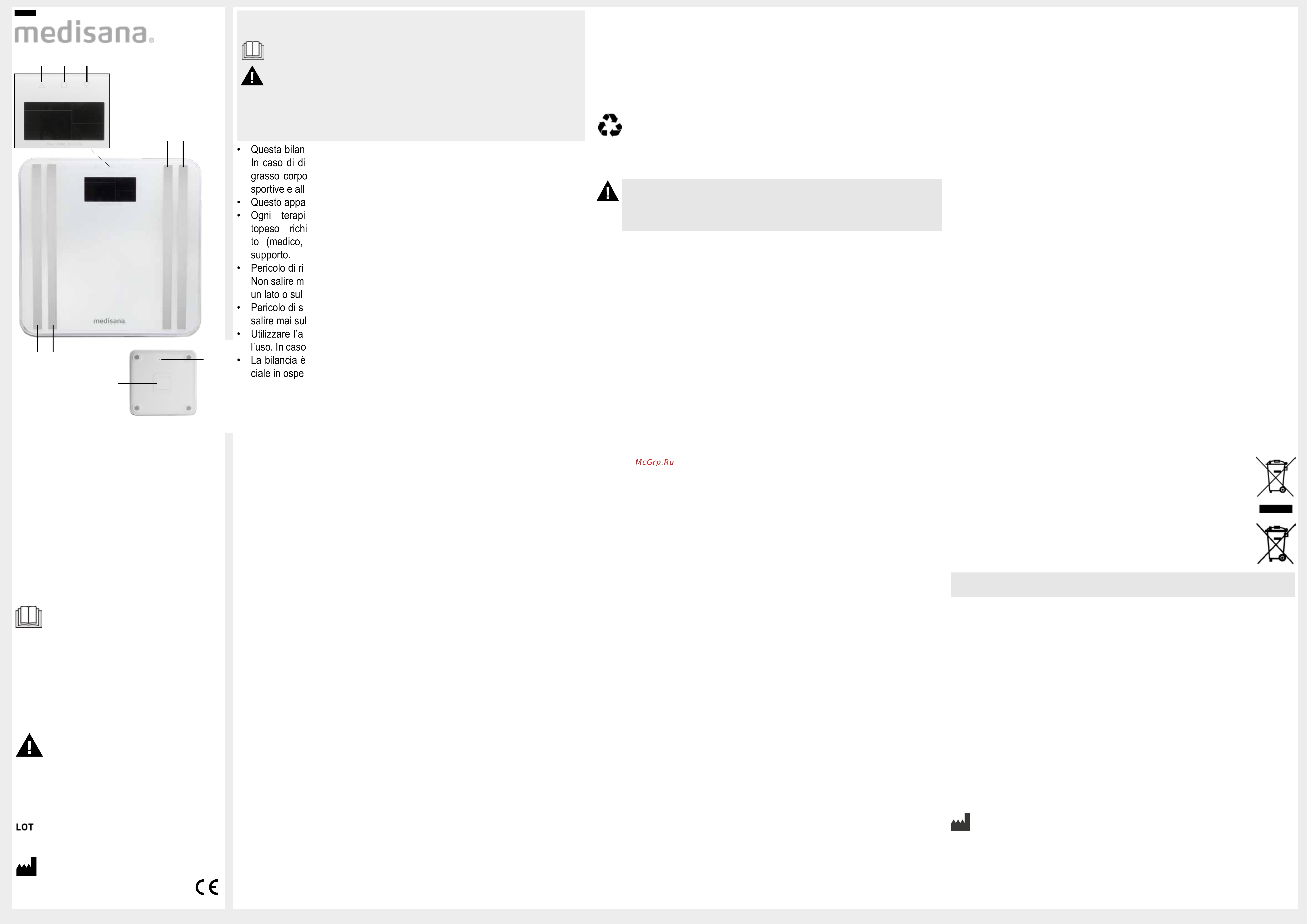 Medisana BS 465 black 40484 [6/24] It indicazioni per la sicurezza