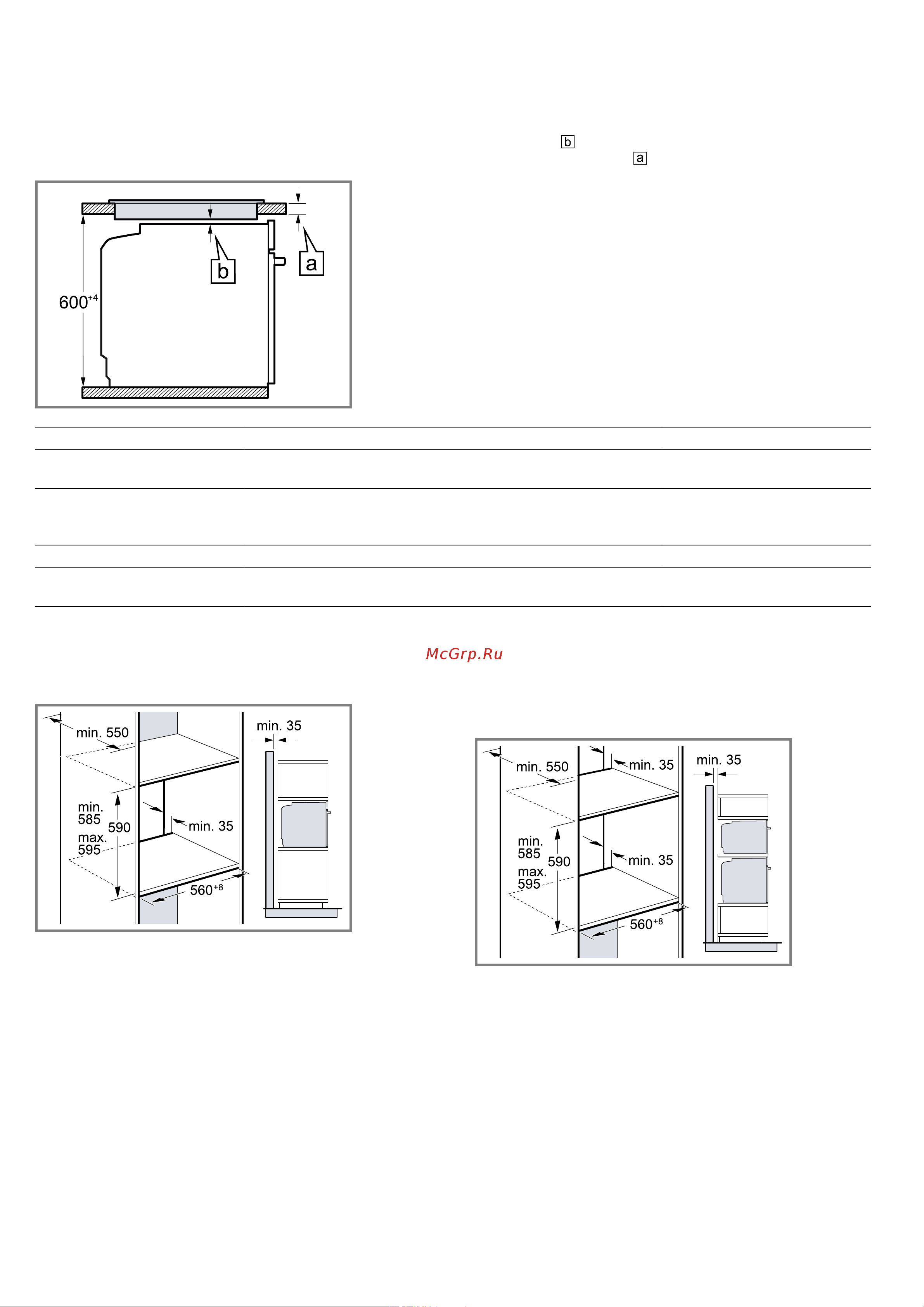Bosch HSG636BB1 [51/56] Установка под варочной панелью