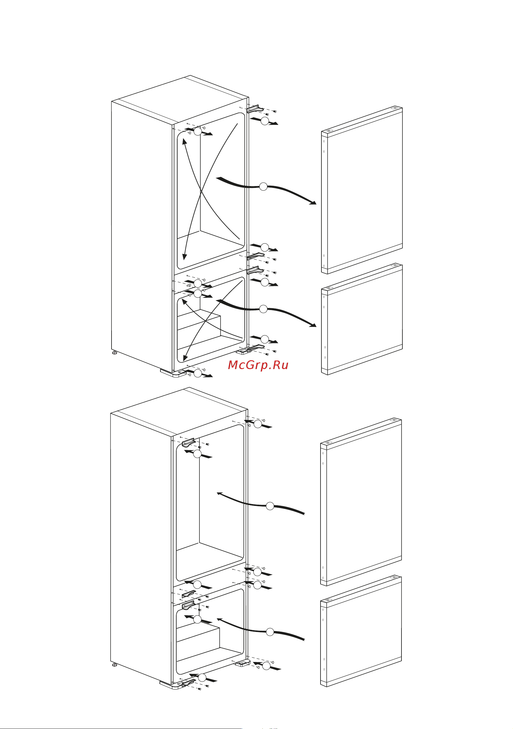 Indesit IBH18 [44/52] Reversing the doors