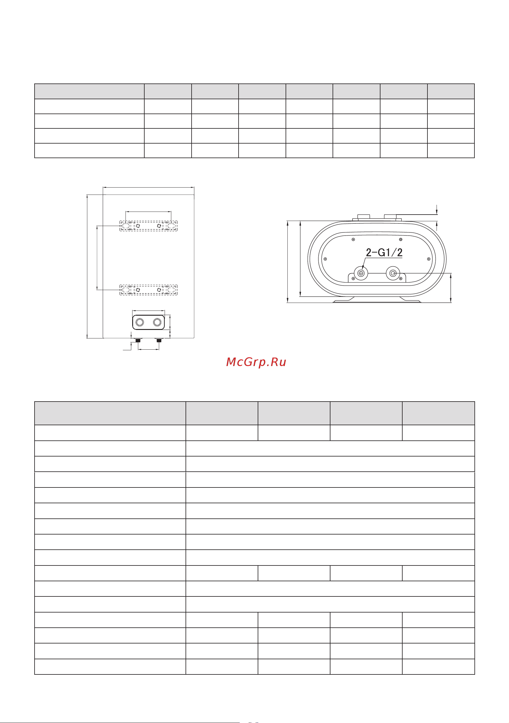 Philips AWH1610/51 (30YA) [30/46] Основные размеры