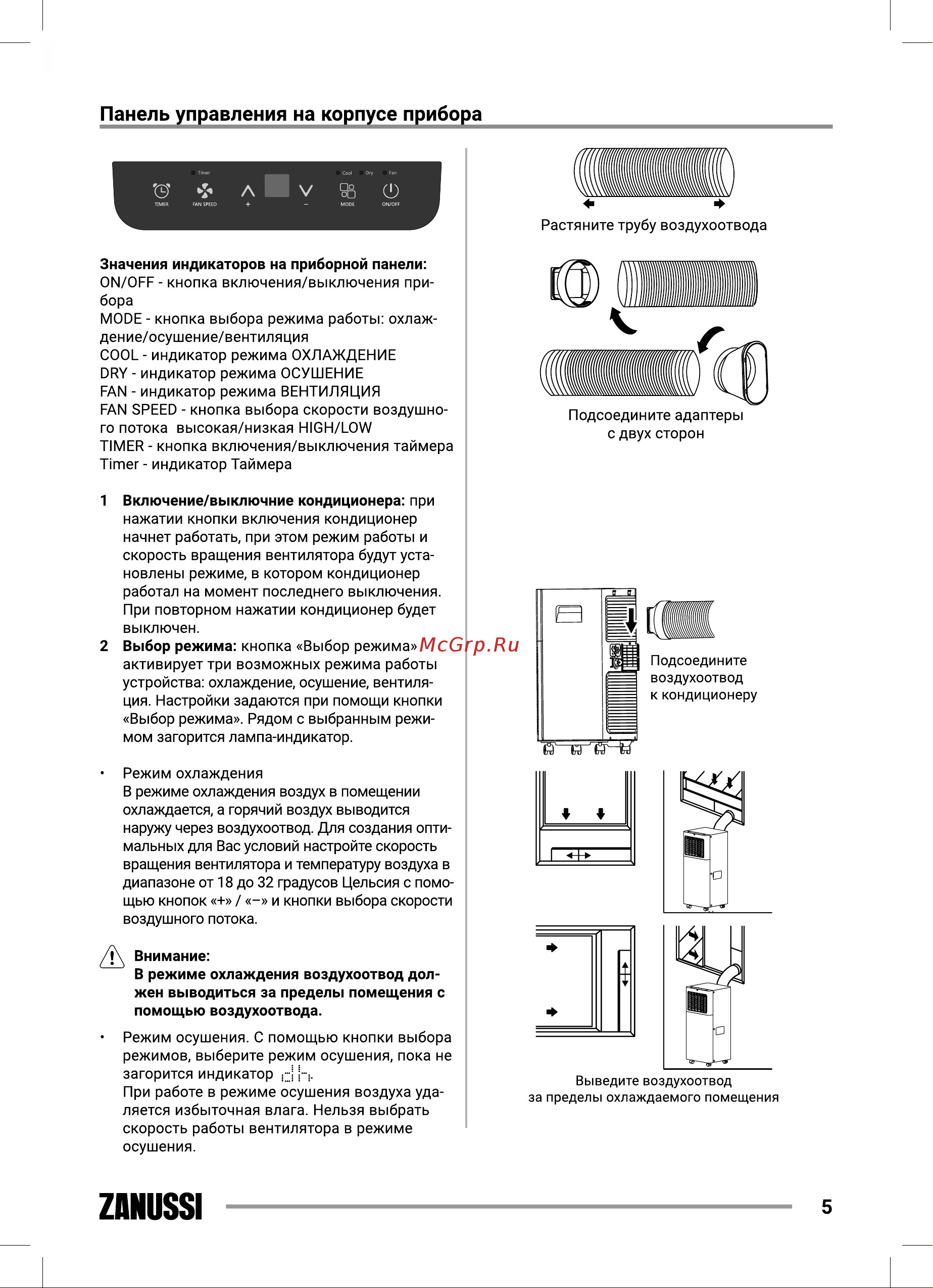 Zanussi ZACM-09 TSC/N6 Руководство по эксплуатации онлайн [5/20] 799921