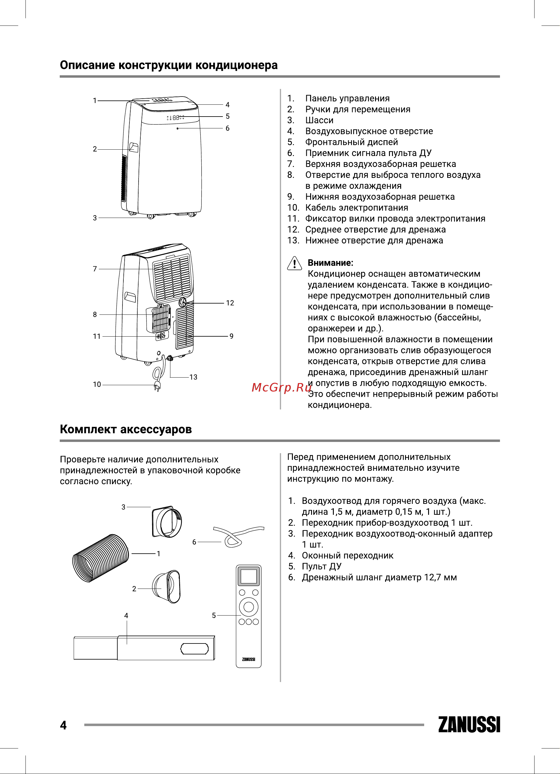 Zanussi ZACM-12 NY/N1 White Руководство по эксплуатации онлайн [4/20] 800214
