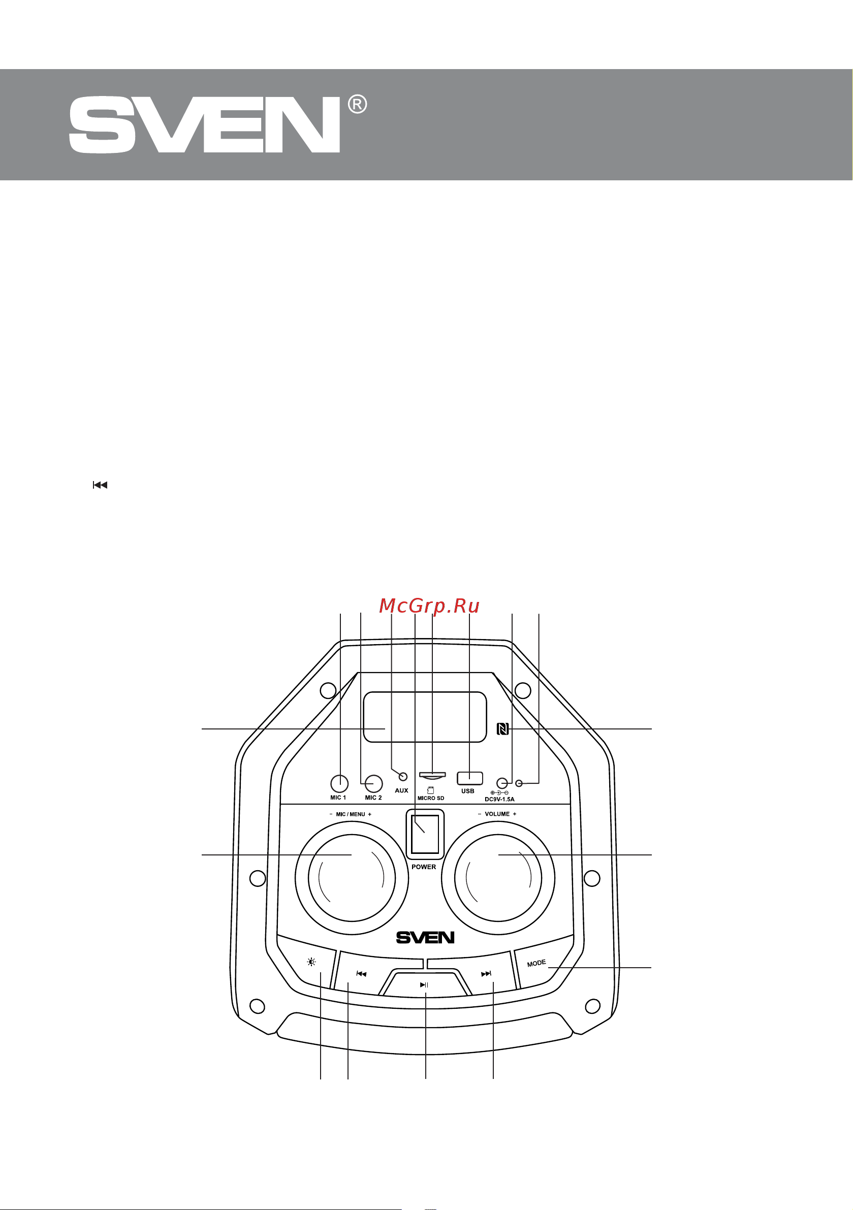 Sven PS-710 [8/16] Мобильная аудио система с bluetooth и fm радио