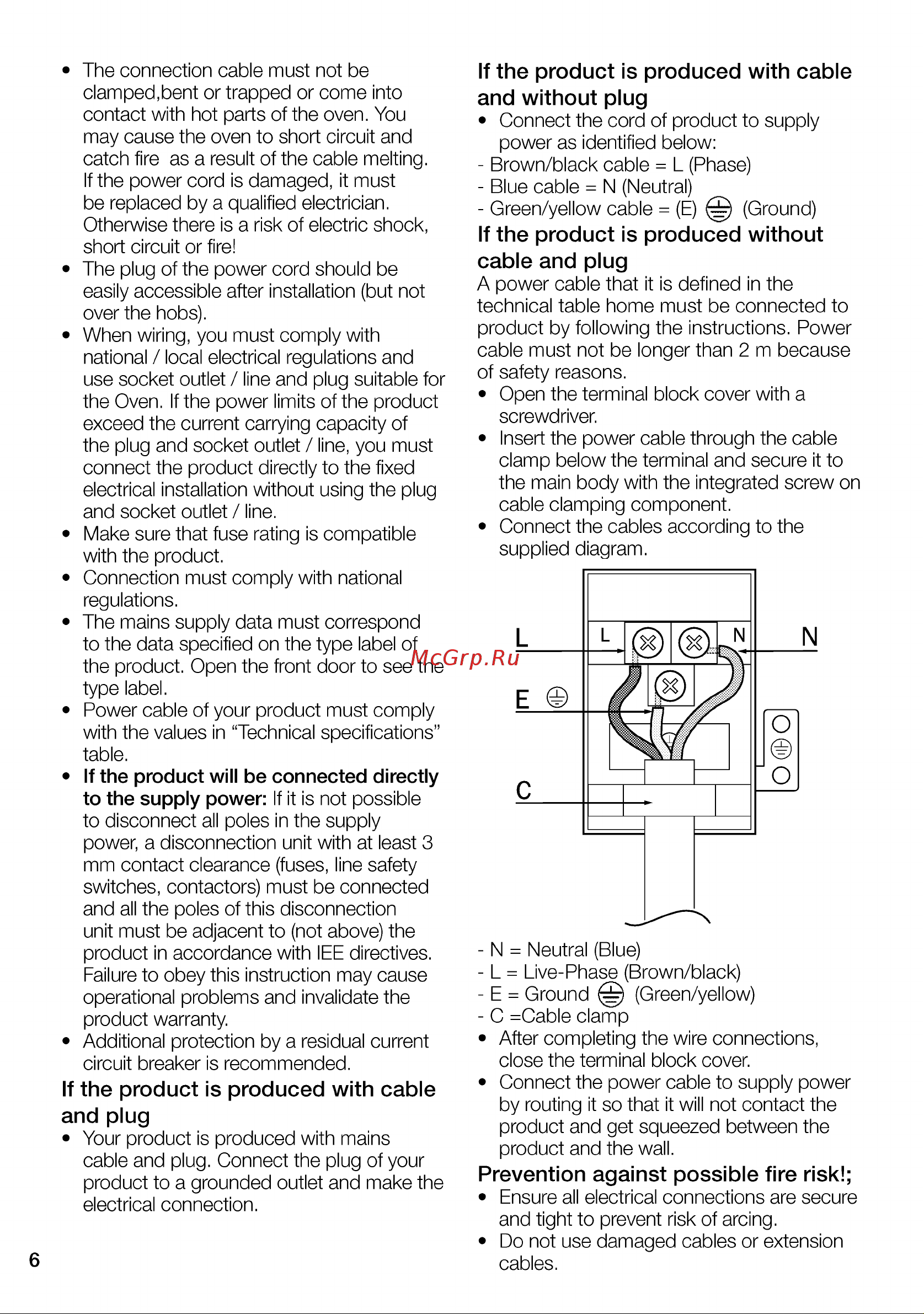 Indesit IFE 3644 J WH Руководство по эксплуатации онлайн [6/88] 800256