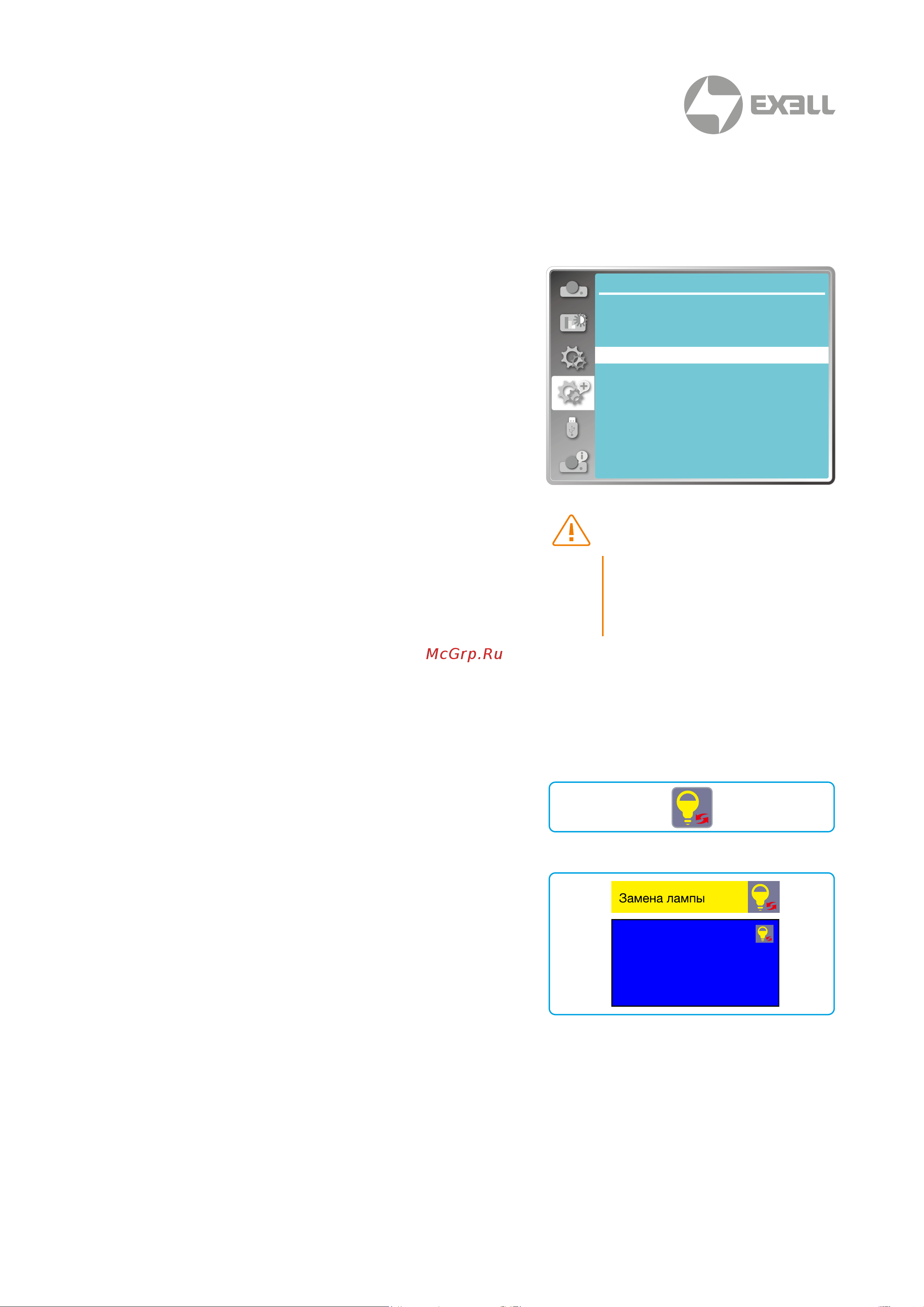 Exell EXL102 [97/123] Сброс счетчика фильтра
